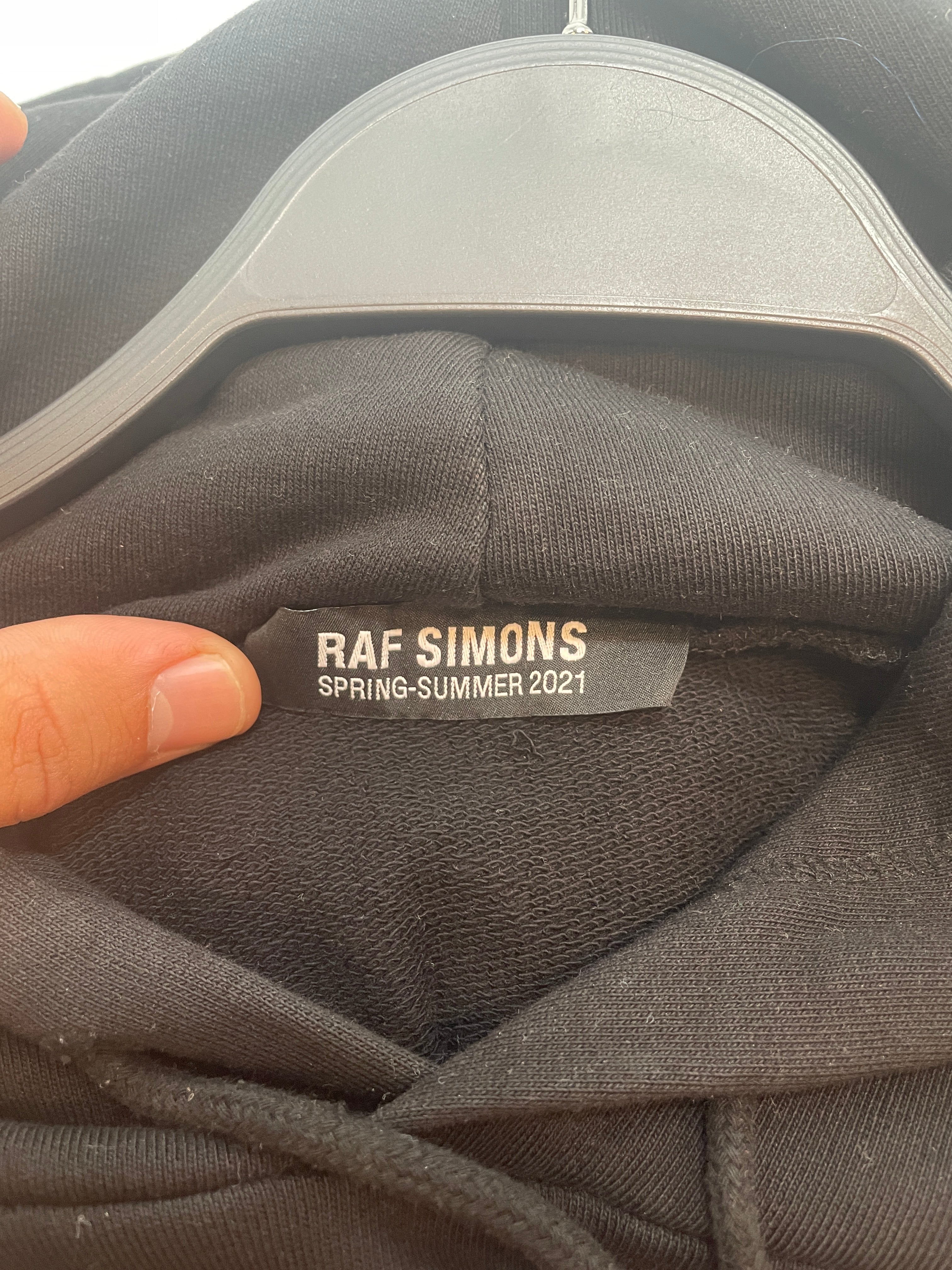 RAF SIMONS/Hoodie/L/Cotton/BLK/RED COLLAGE/GRAPHIC PANELS view 3