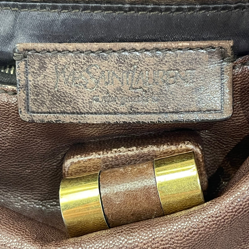 YVES SAINT LAURENT/Hand Bag/Leather/BRW/