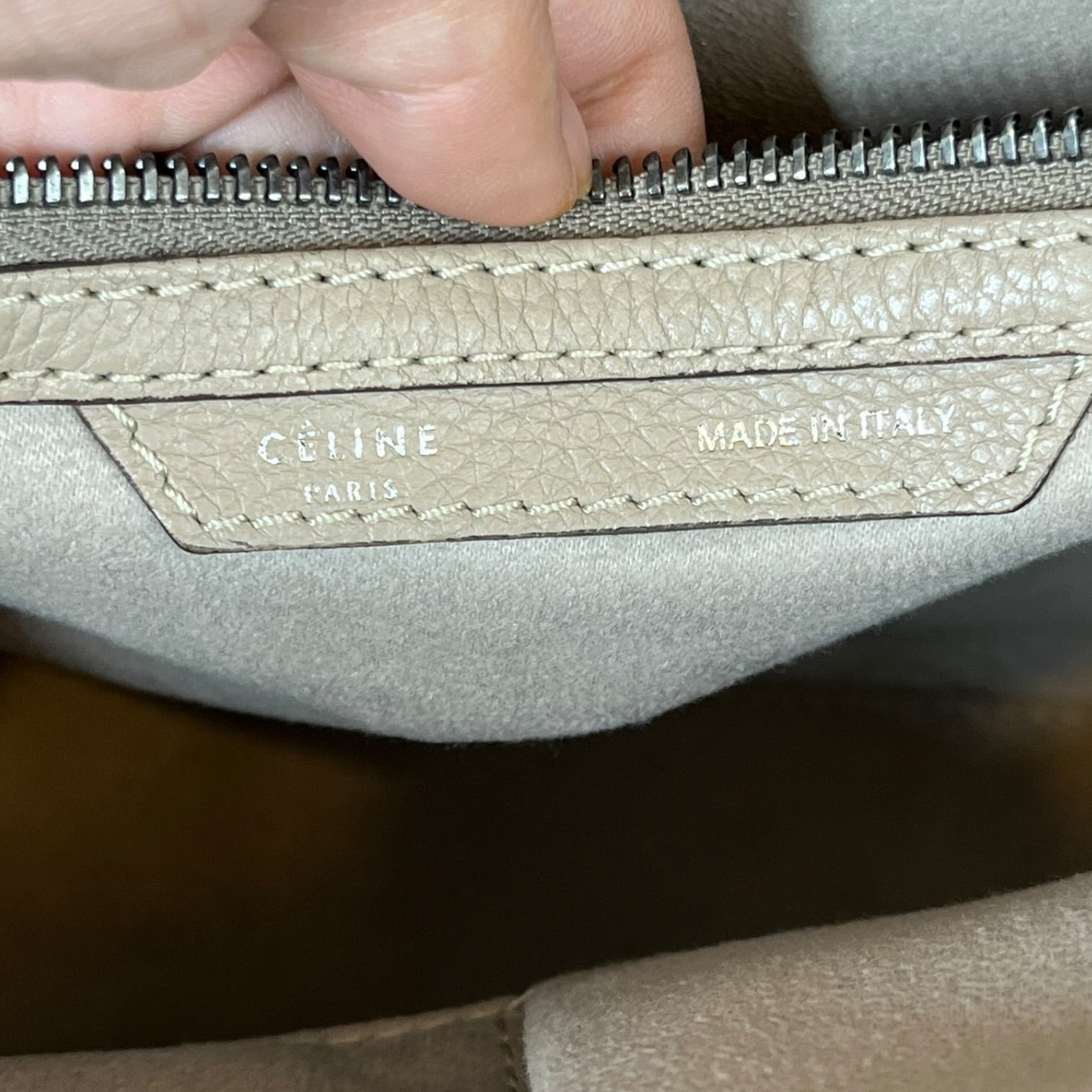 CELINE/Hand Bag/Leather/CML/LUGGAGE TOTE view 6
