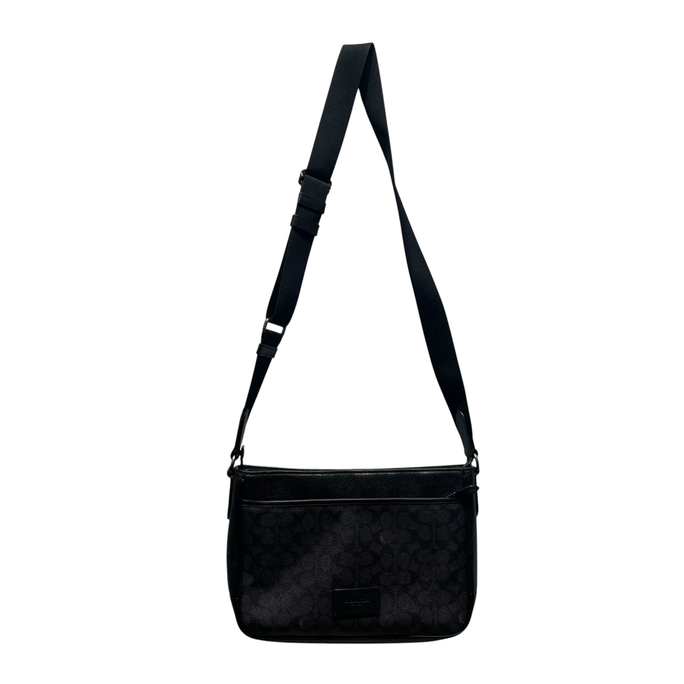 COACH/Cross Body Bag/Monogram/Leather/BLK/ view 1