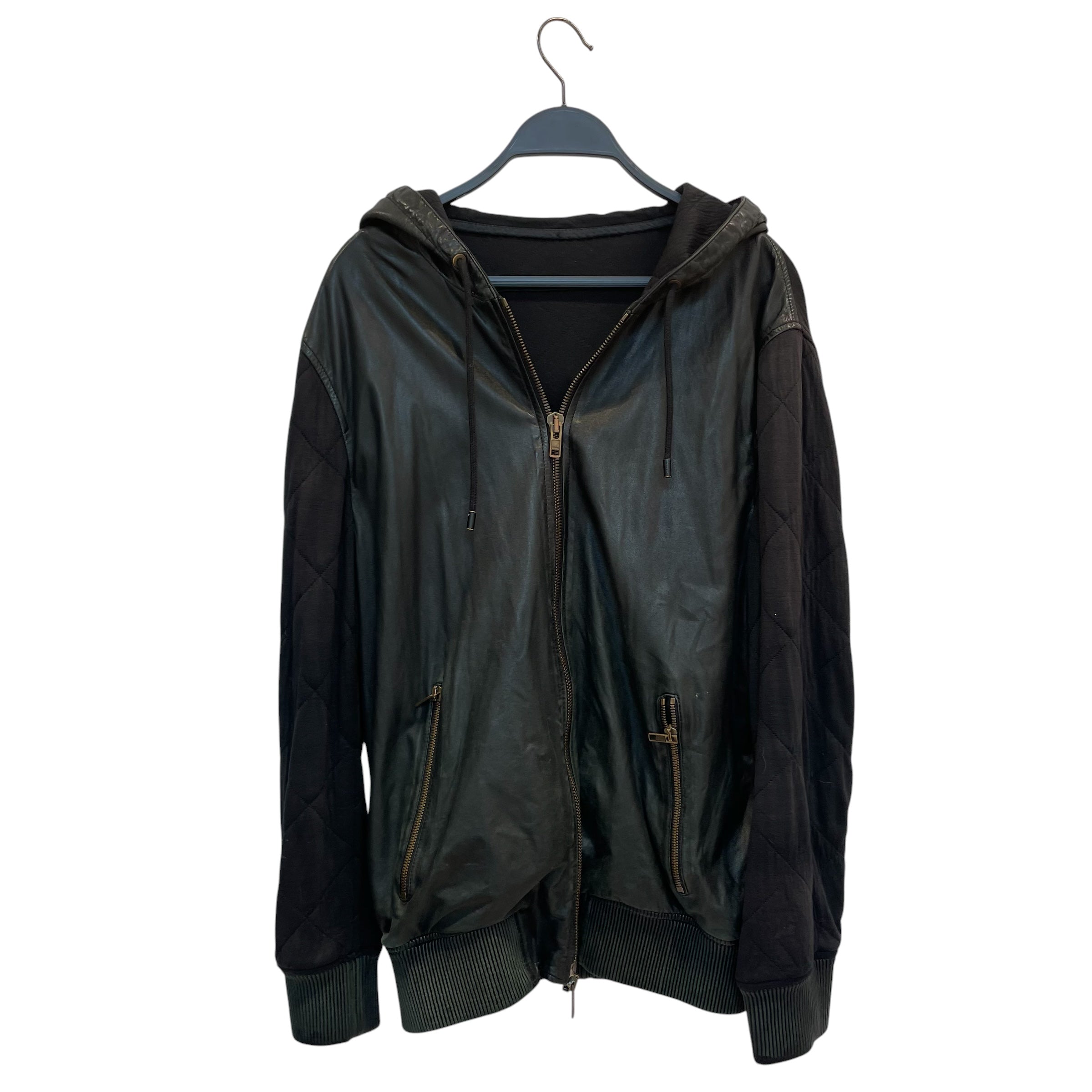GIVENCHY/Leather Jkt/52/Leather/BLK/lambskin w soft sleeve view 1