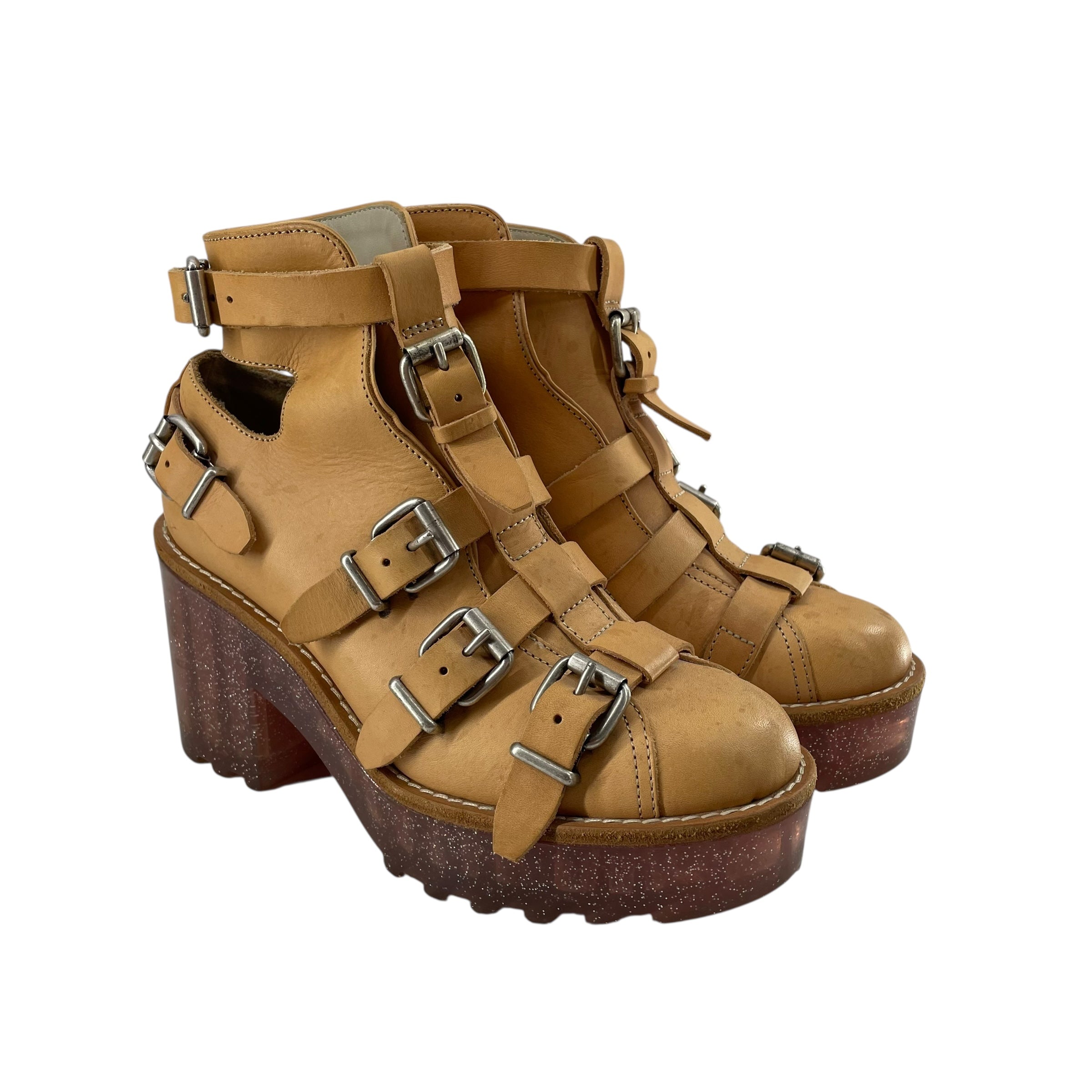 Acne Studios/Vintage/Boots/EU 37/Leather/CML/GLITTER HEEL BUCKLE view 1