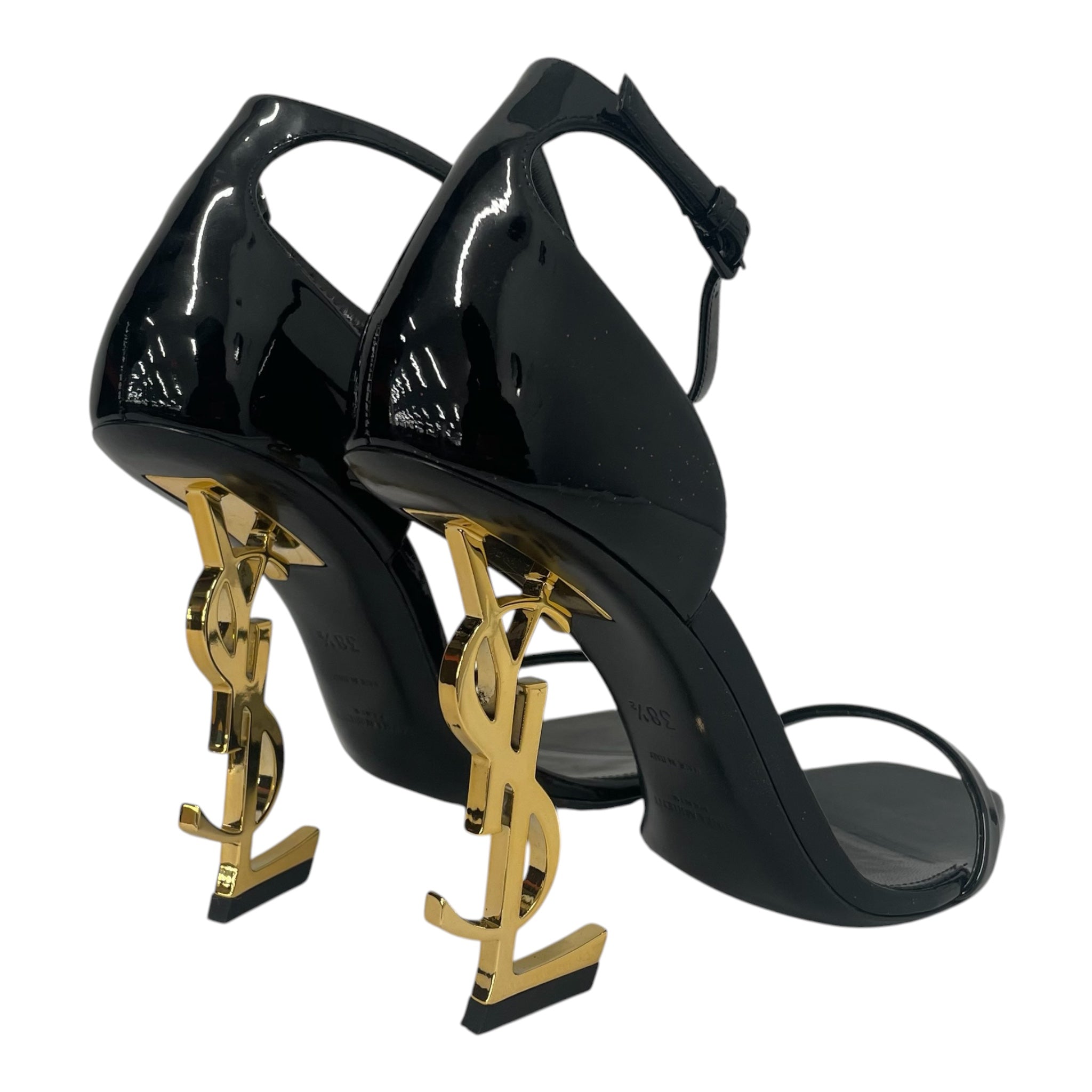 SAINT LAURENT/Heels/US 7.5/Monogram/Acrylic/BLK/YSLHEAL view 2
