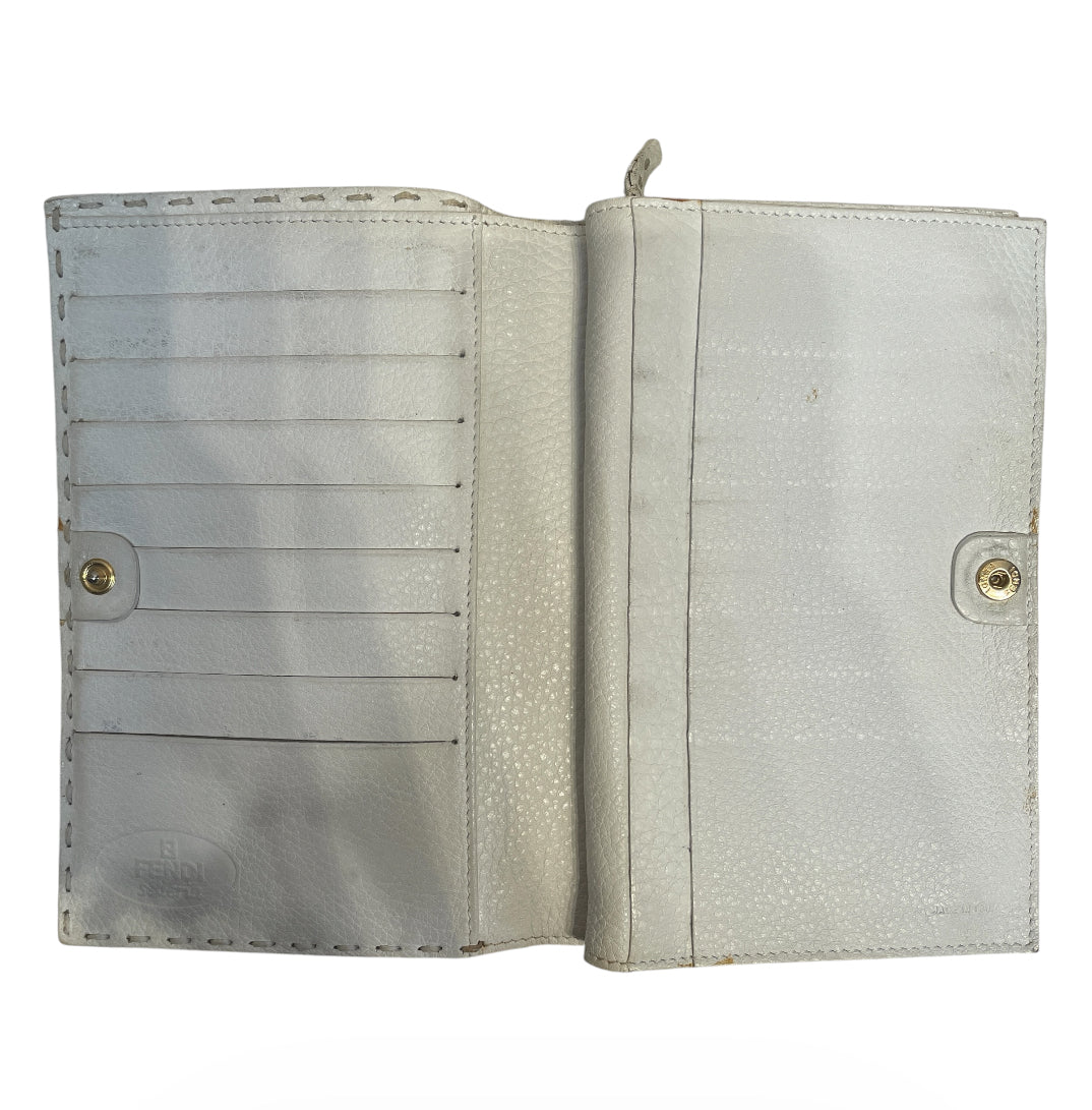 FENDI/Long Wallet/Leather/WHT/L's/GOLD LOGO view 5
