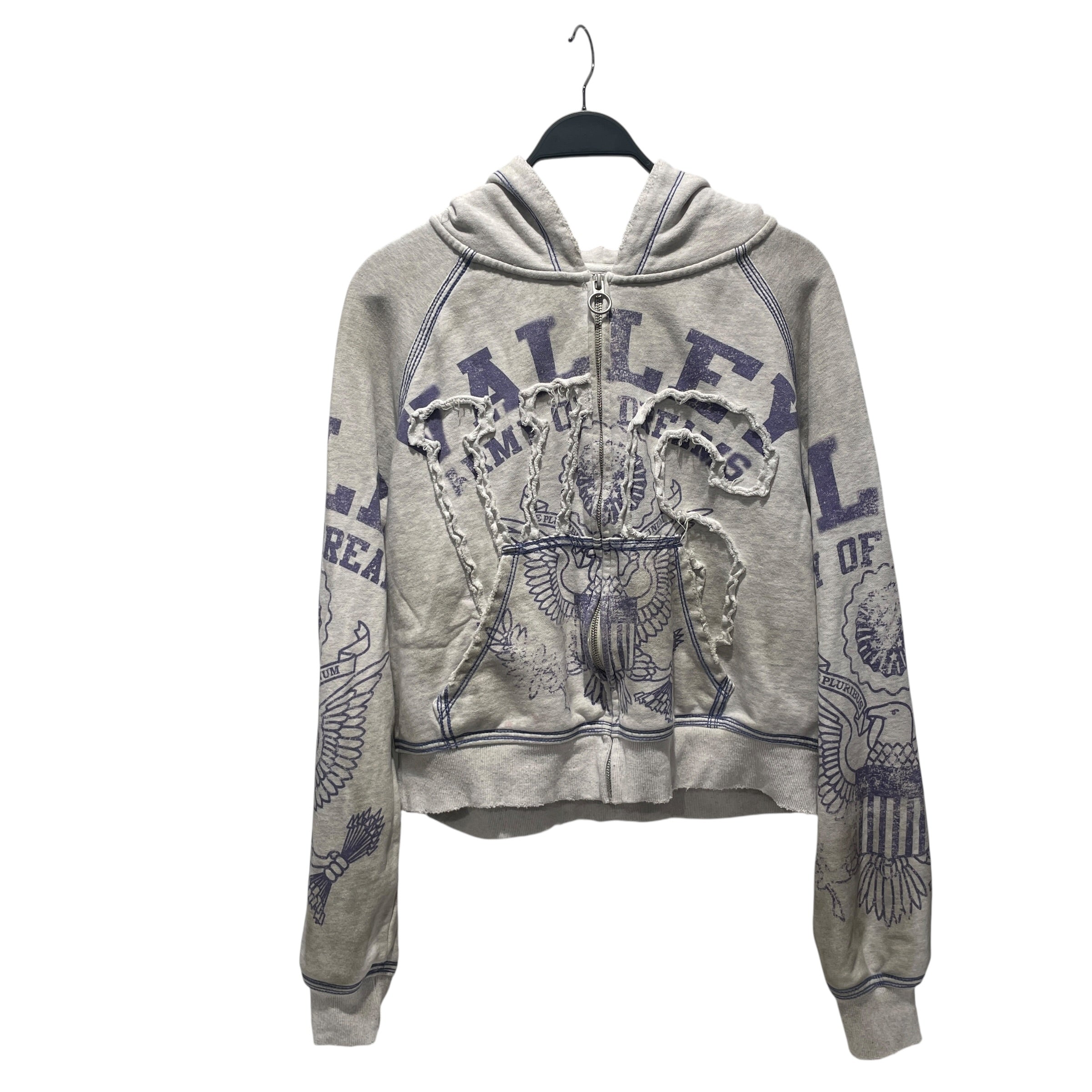 Vale/Zip Up Hoodie/L/Graphic/Cotton/GRY/ARMY ZIP view 1