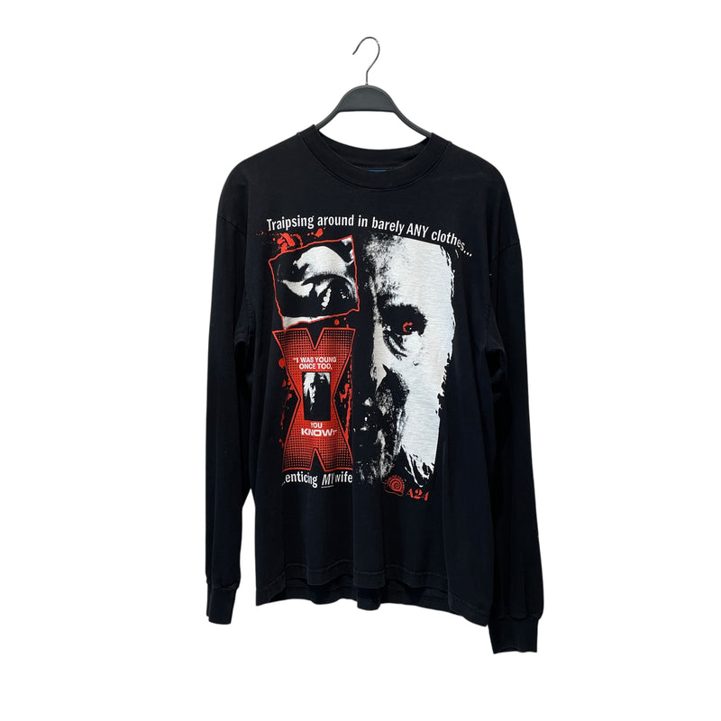 Online Ceramics/LS T-Shirt/L/Cotton/BLK/All Over Print/A24 COLLAB (X)