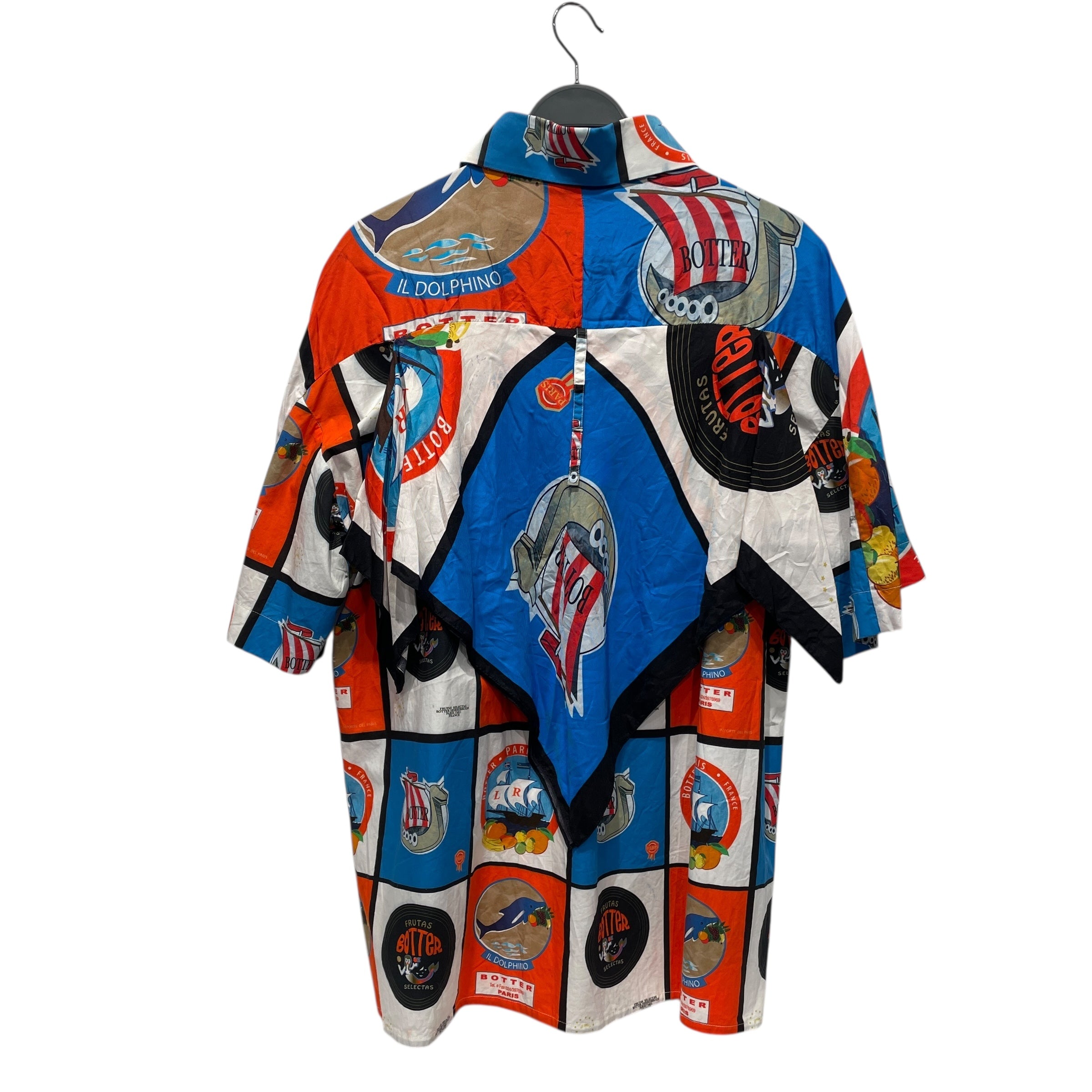 BOTTER/SS Shirt/46/Cotton/MLT/All Over Print/RED BLUE PATTERNED SHIRT view 2