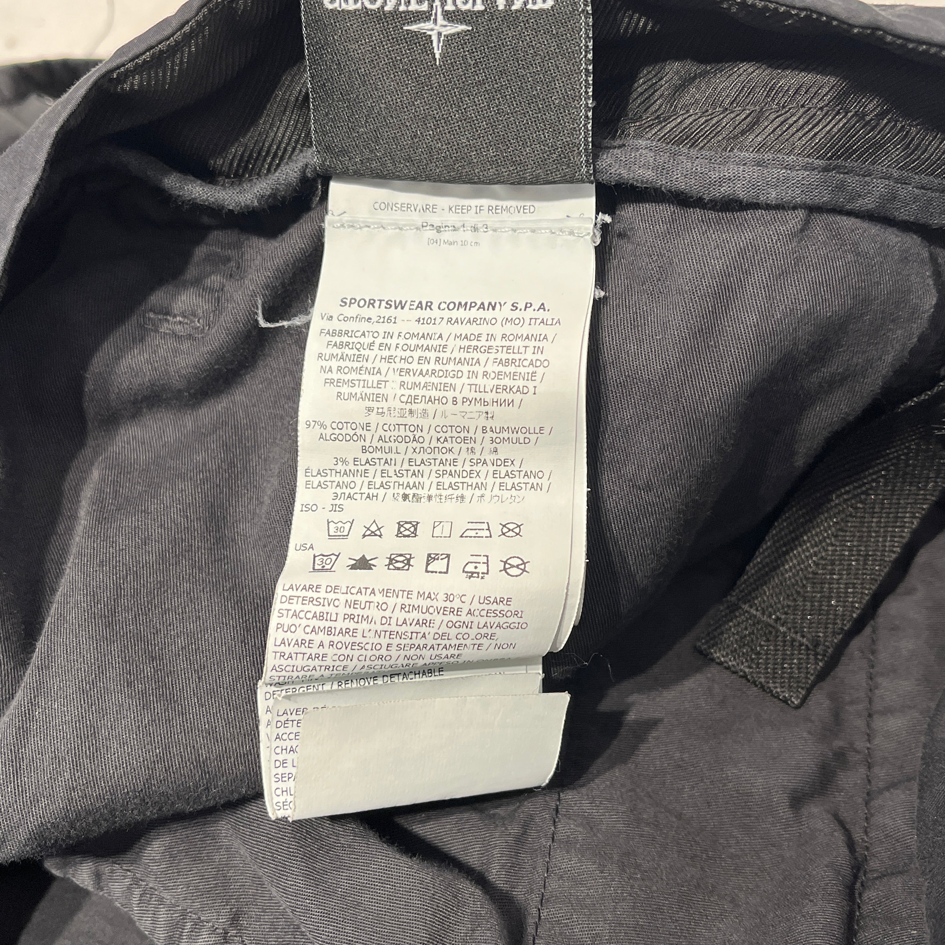 STONE ISLAND/Shorts/29/Cotton/BLK/cargo shorts view 5