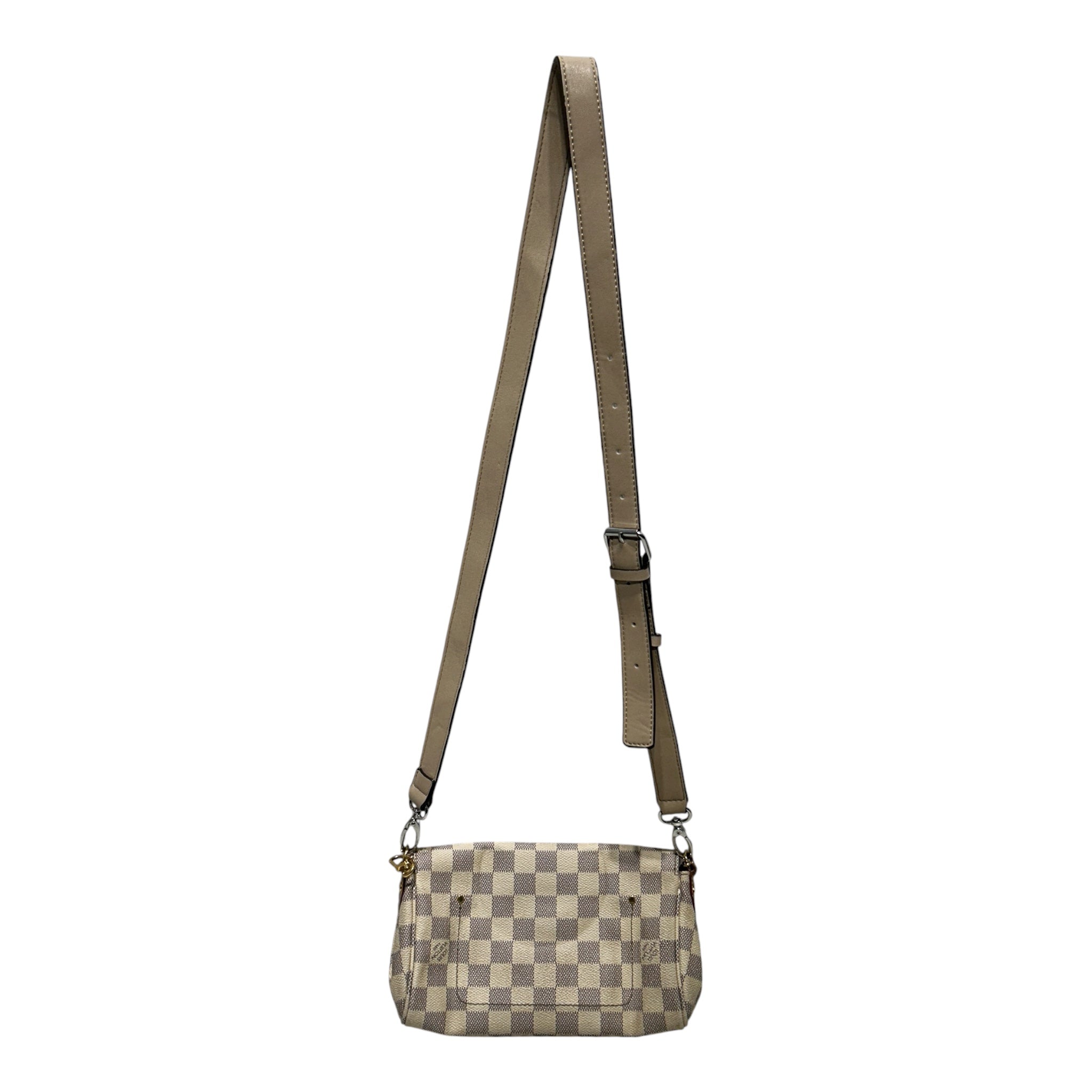 LOUIS VUITTON/Cross Body Bag/Leather/BEG/DAMIER AZUR view 2