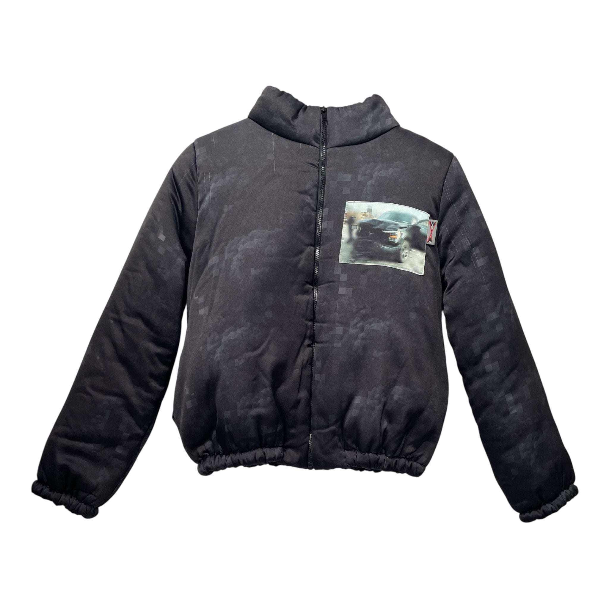 W.I.A/Puffer Jkt/Polyester/BLK/All Over Print/SMASH PUFFER/PIXEL PRINT view 1