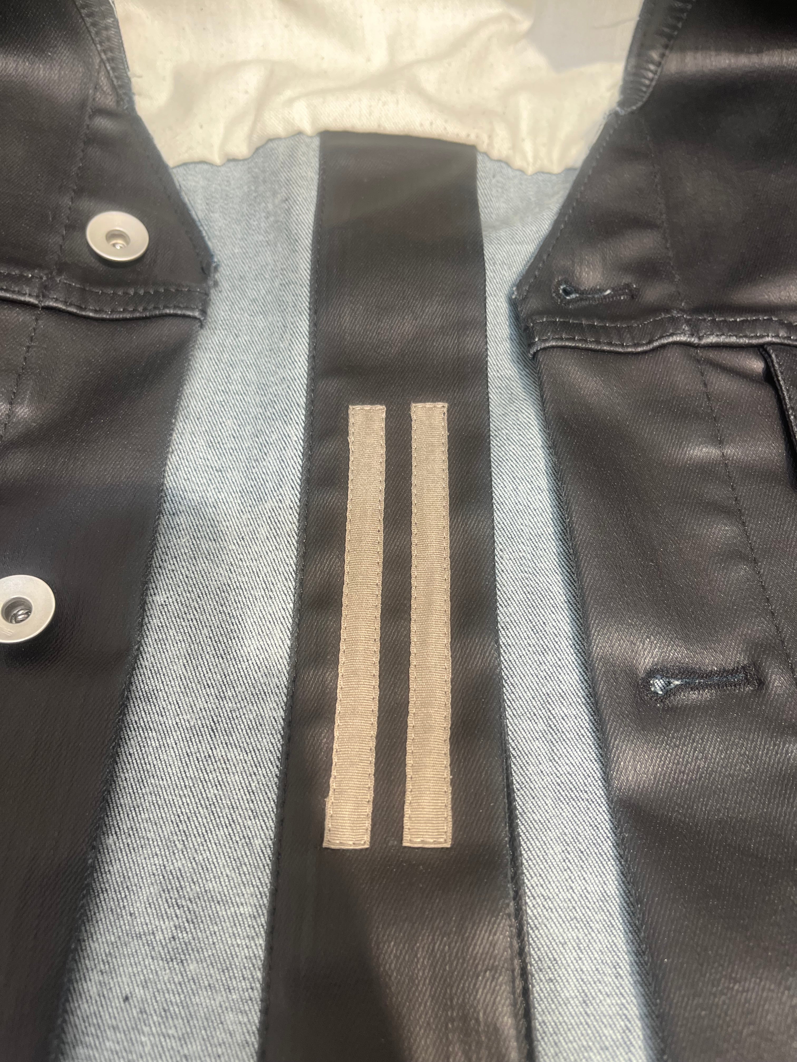 RICK OWENS DRKSHDW/Denim Jkt/M/Cotton/BLK/mbo trucker caped no collar view 3