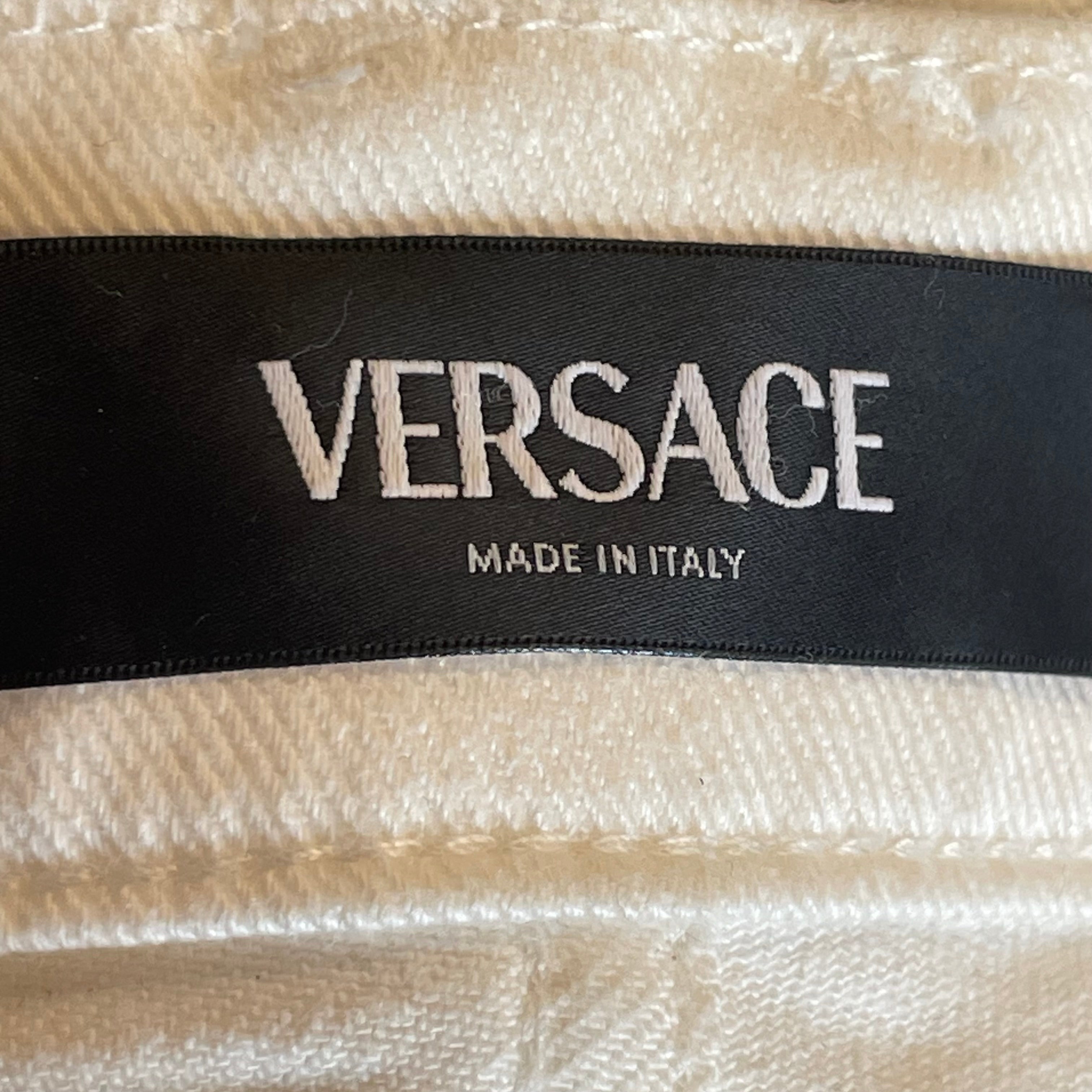 VERSACE/Slacks/32/Denim/WHT/versace denim white view 6