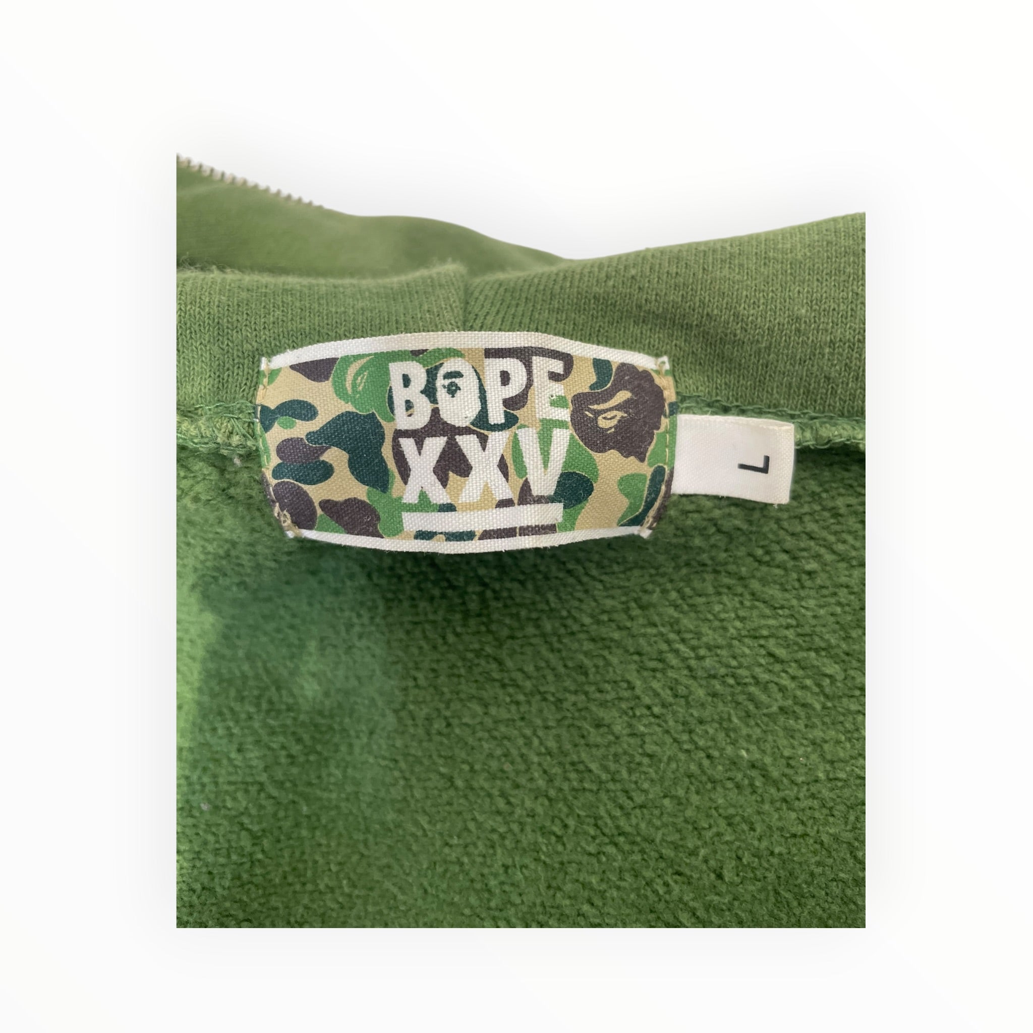 A BATHING APE/Hoodie/L/Cotton/GRN/bape xxv half camo view 3