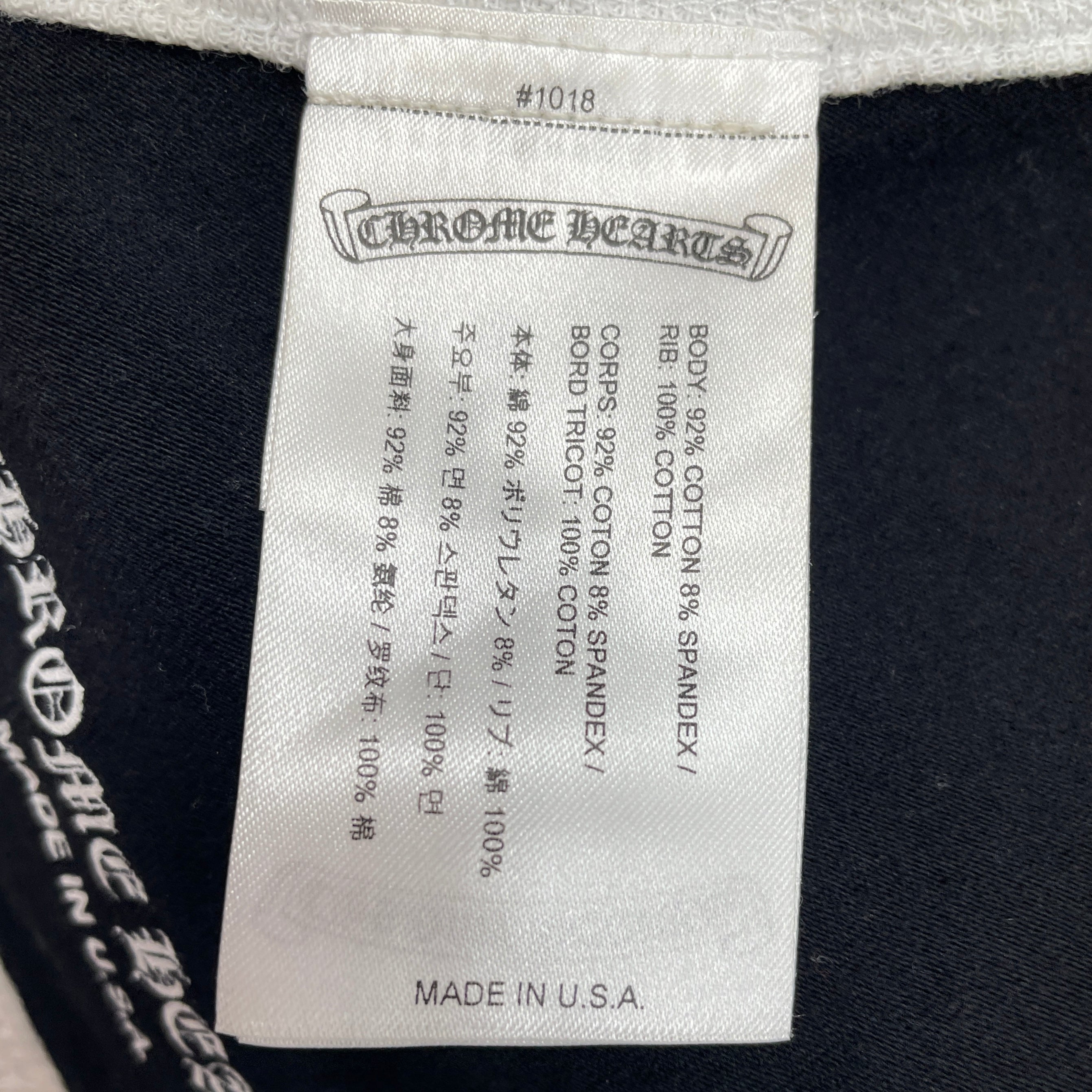 CHROME HEARTS/SL Cut & Sew/Graphic/Cotton/BLK/heart graphic tie halter top view 4