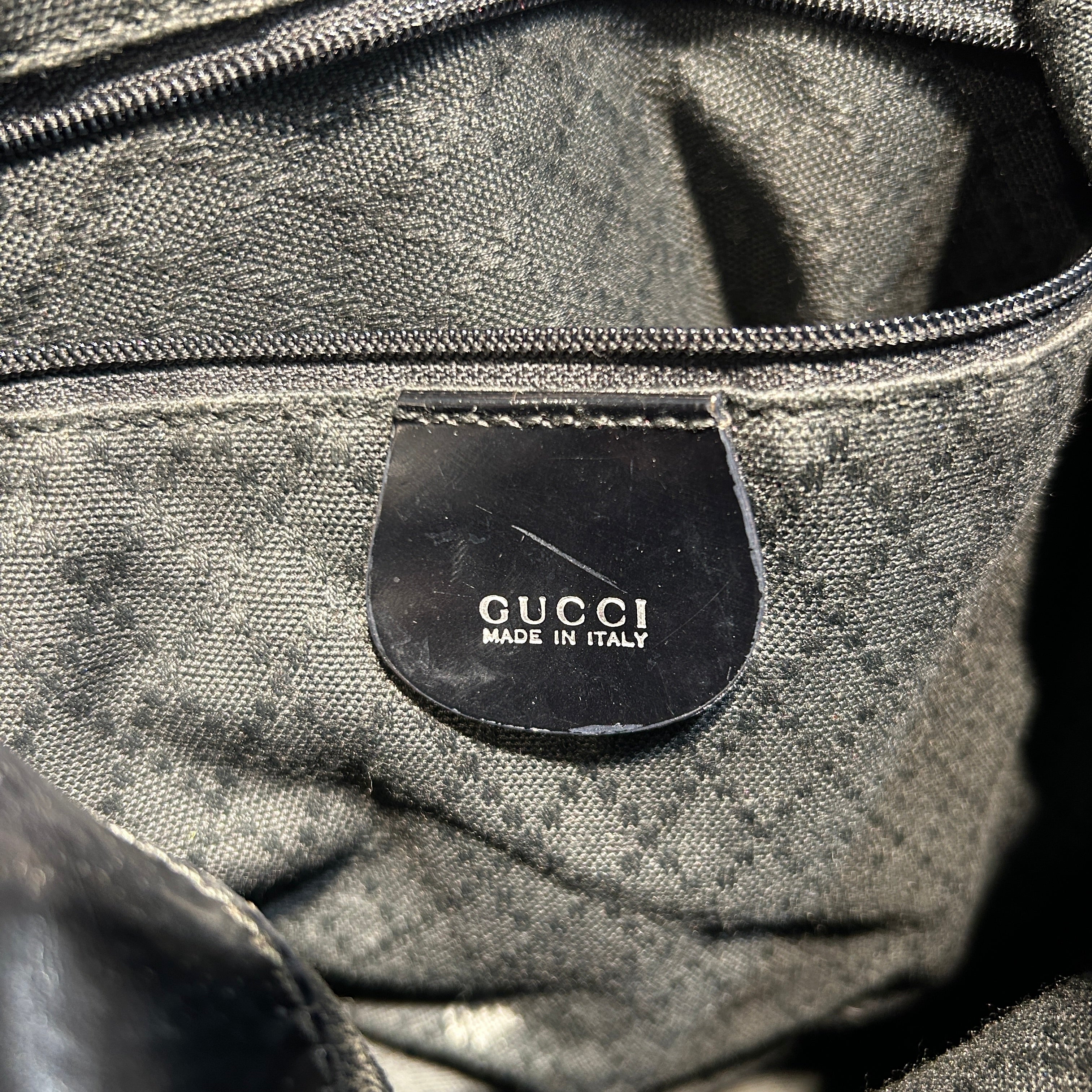 GUCCI/Hand Bag/Nylon/BLK/hobo bamboo handle view 5