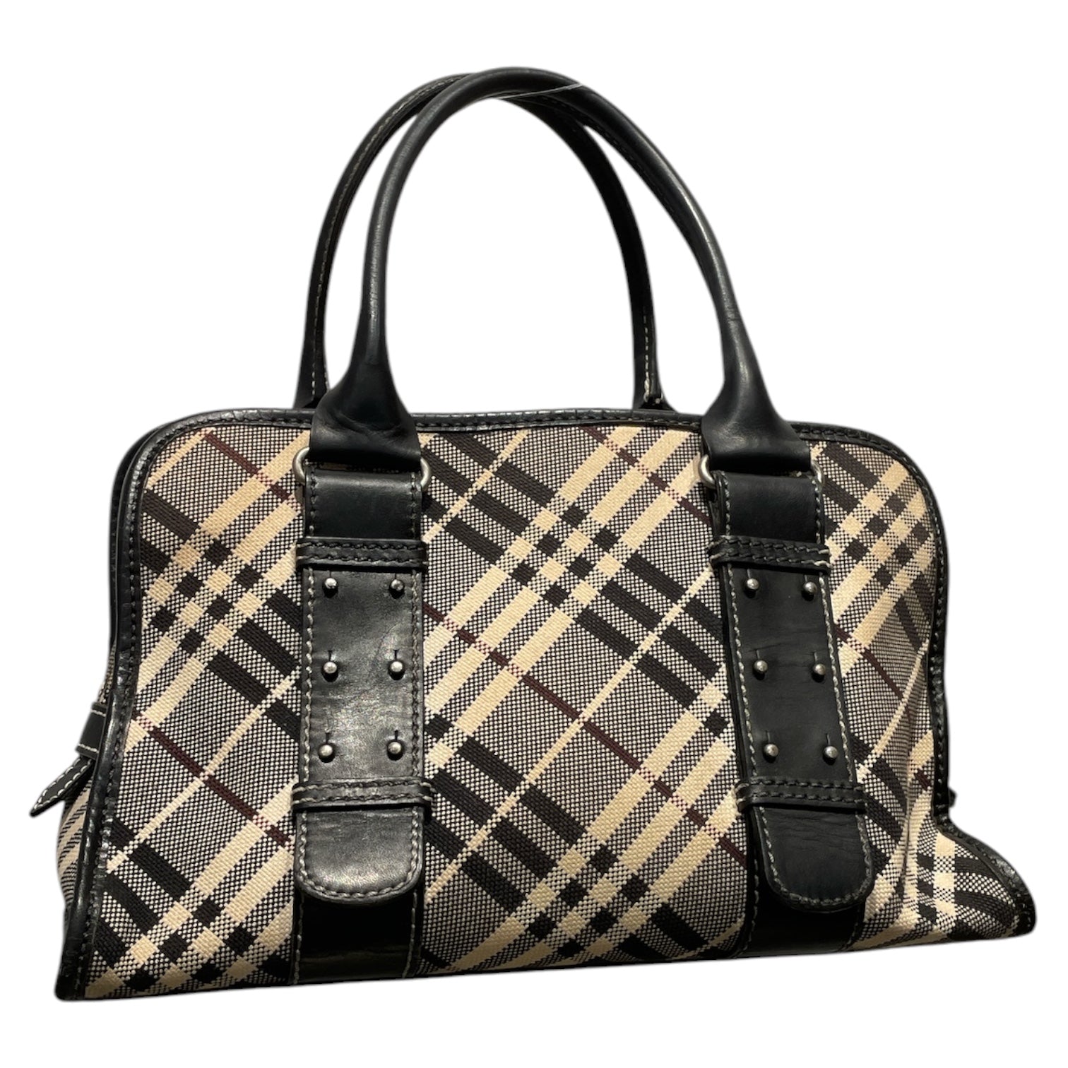 BURBERRY BLUE LABEL/Hand Bag/Cotton/MLT/Black Nova Check Handle Bag view 1