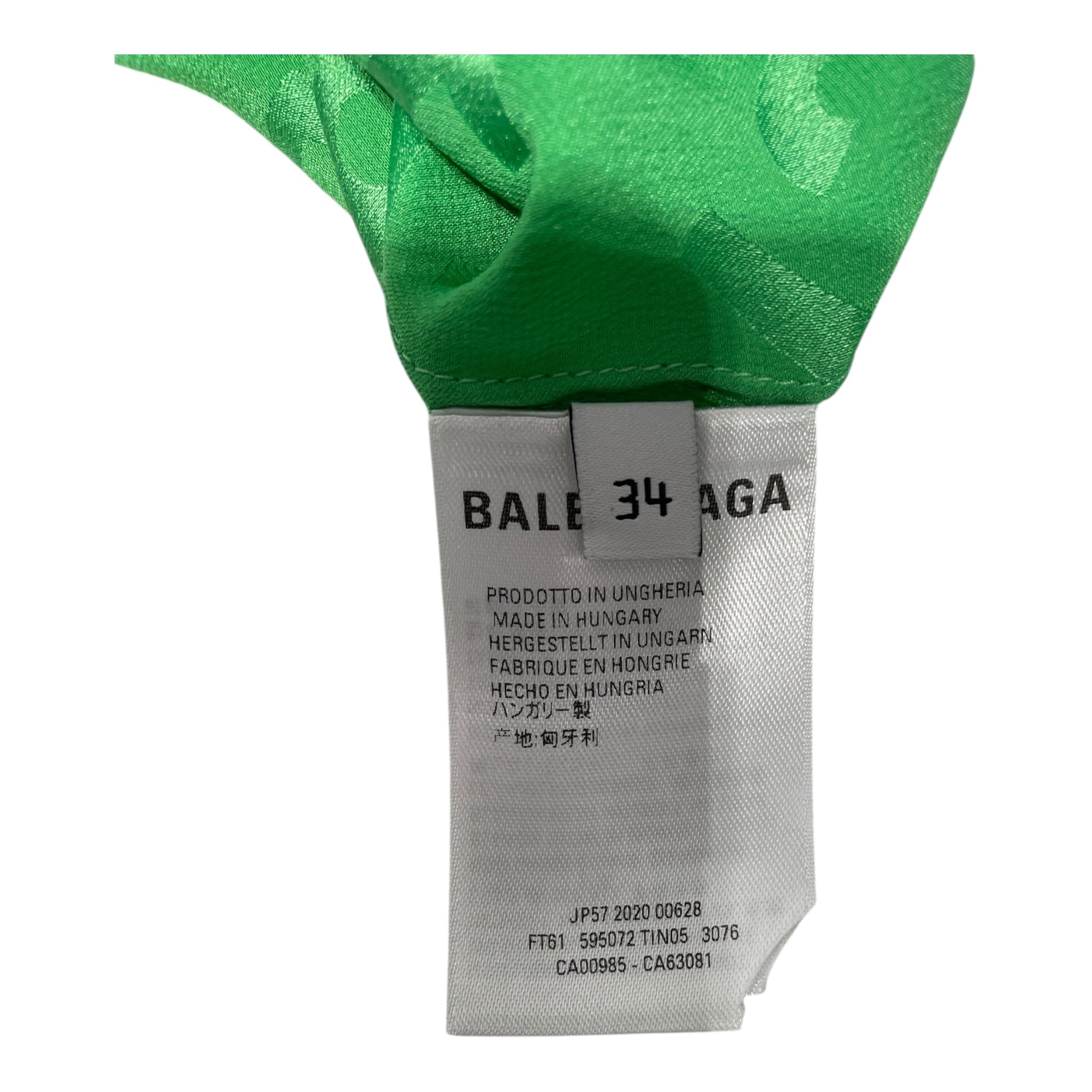 BALENCIAGA/Blouse/34/All Over Print/Silk/GRN/silk jacquard apple green view 3