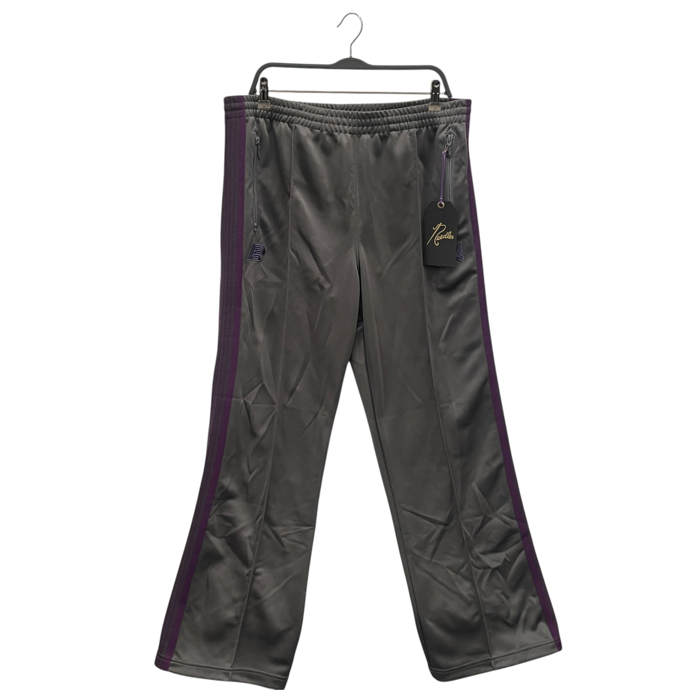 Needles/Pants/XL/Polyester/GRY/Stripe/STRAIGHT LEG TRACK PANTS view 1