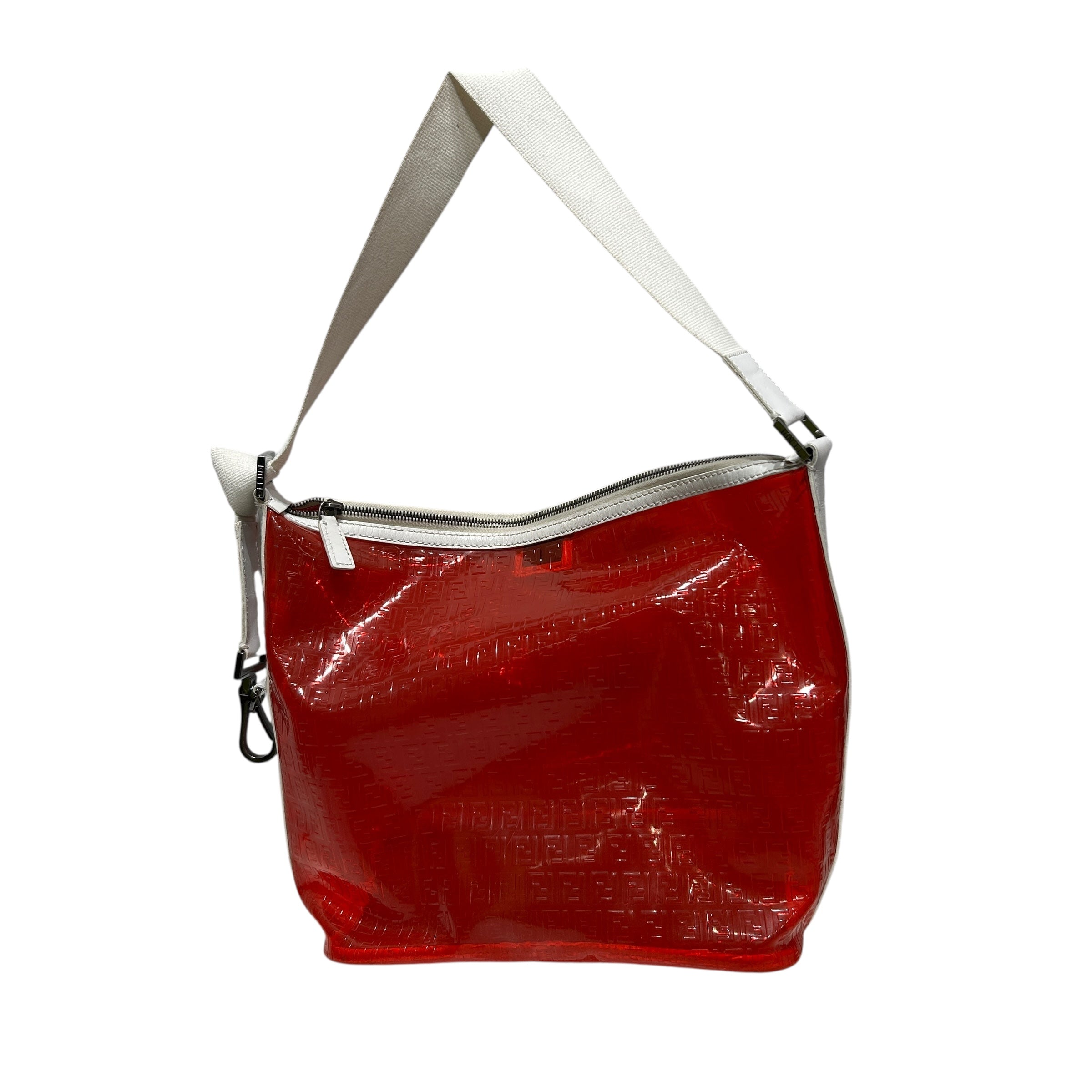 FENDI/Tote Bag/Monogram/RED/CLEAR RED BEACH TOTE BAG view 1