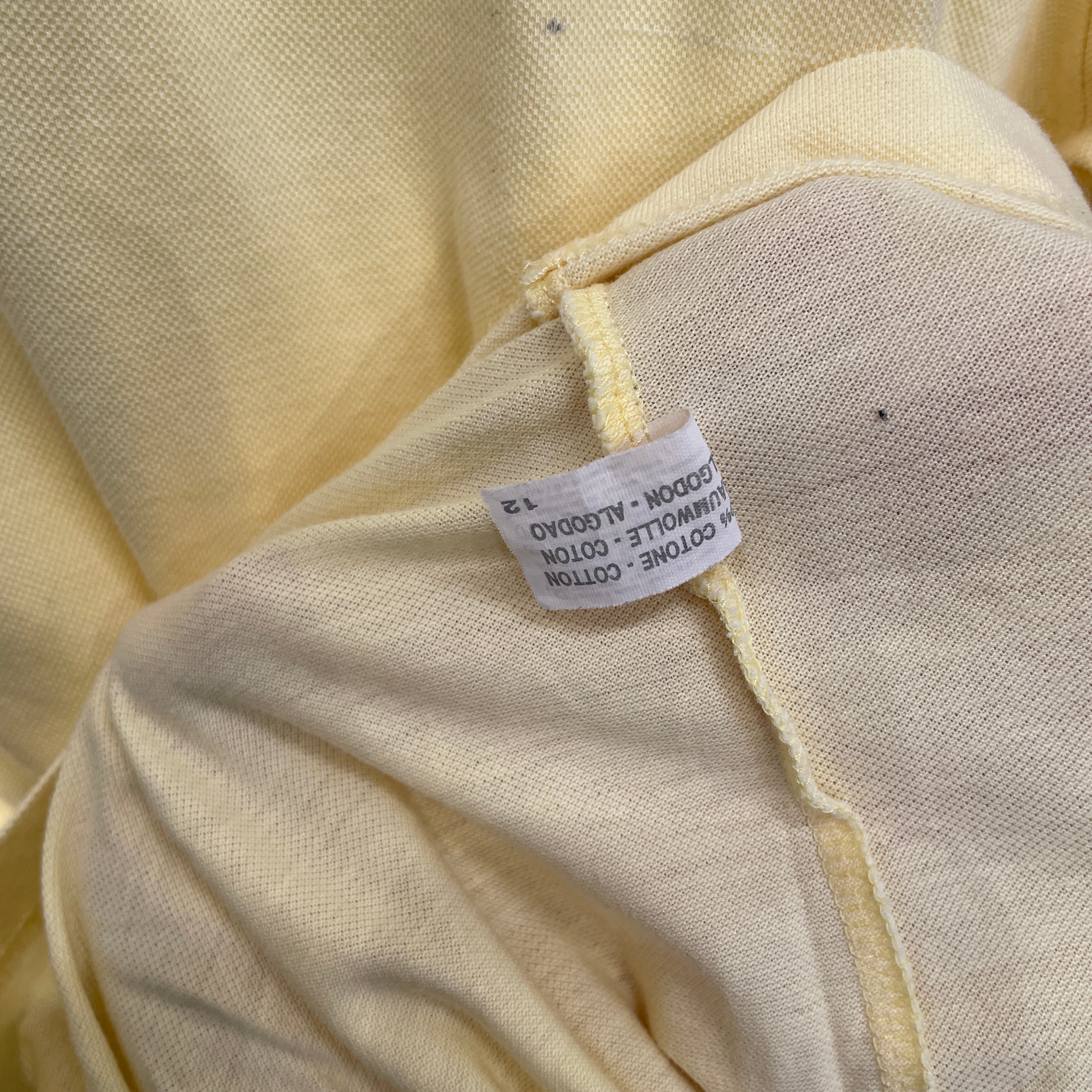 YVES SAINT LAURENT/Polo Shirt/Cotton/YEL/BLACK EMBRIODERED LOGO view 4