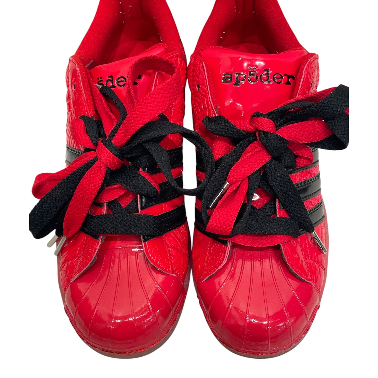 Sp5der/adidas/Low-Sneakers/US 11/All Over Print/Cotton/RED/SPIDER WEB PRINT ALL OVER view 3