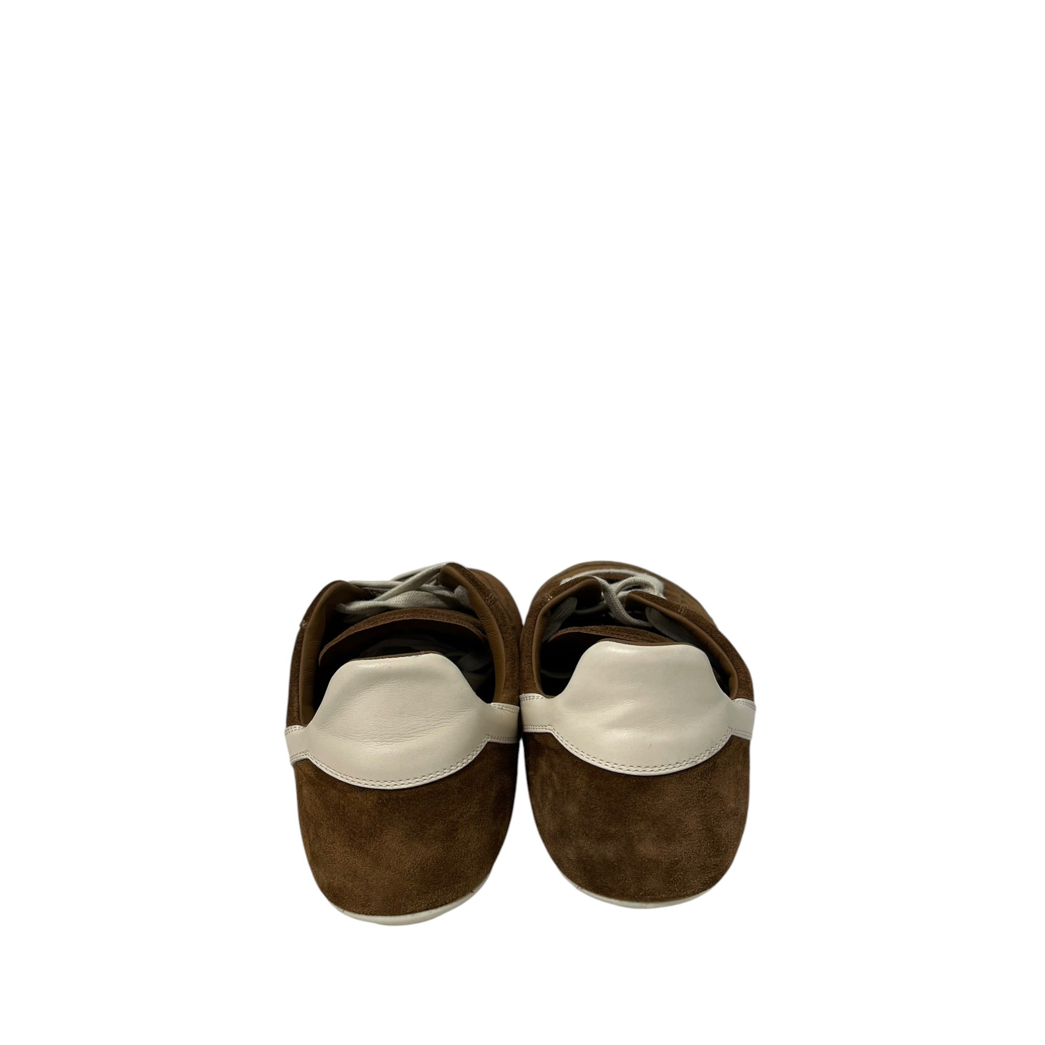 Rick Owens/Low-Sneakers/EU 41/Suede/CML/minimal sneaker white trim view 4