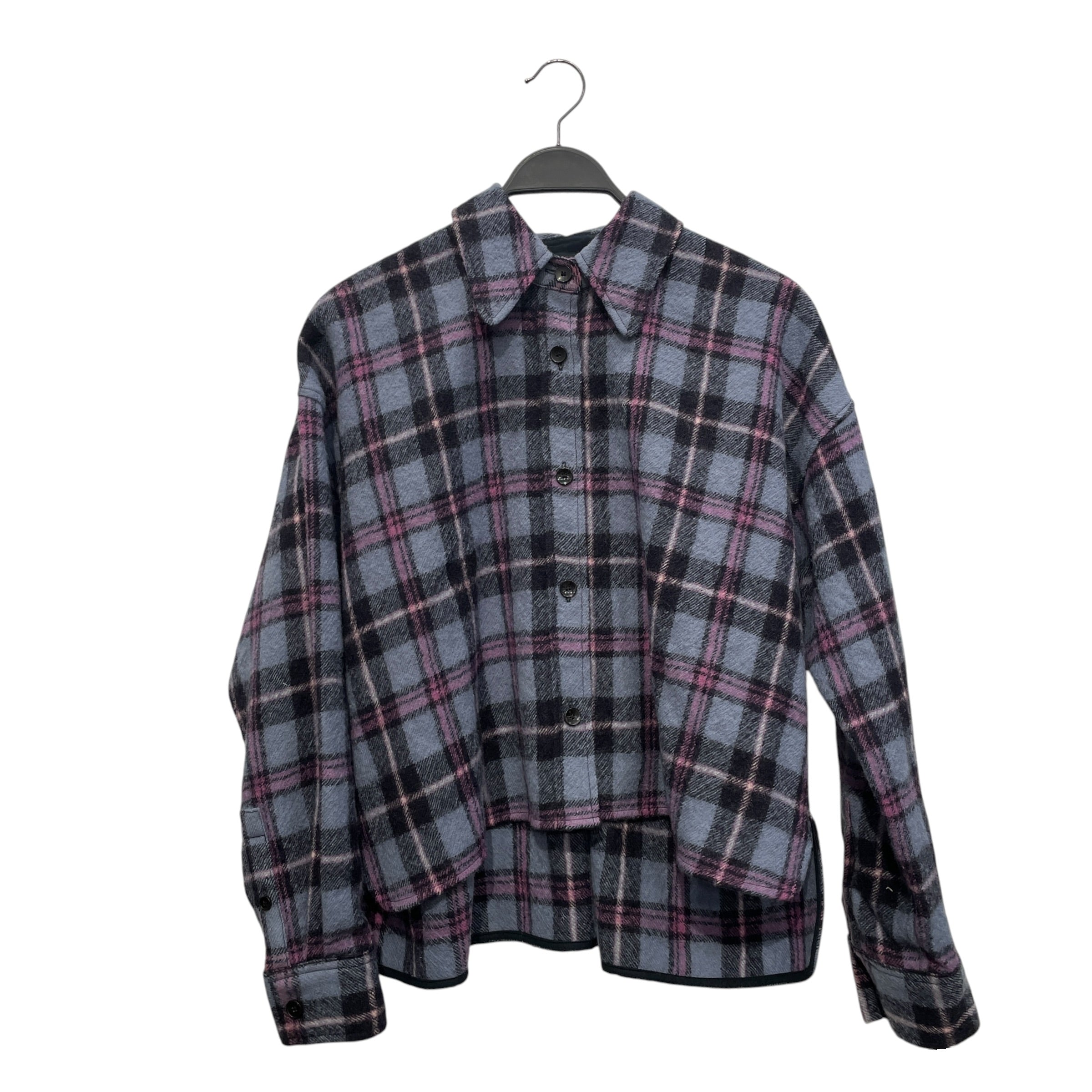 ISABEL MARANT/Fleece Jkt/34/Plaid/Wool/BLU/BLU PPL PLAID view 1
