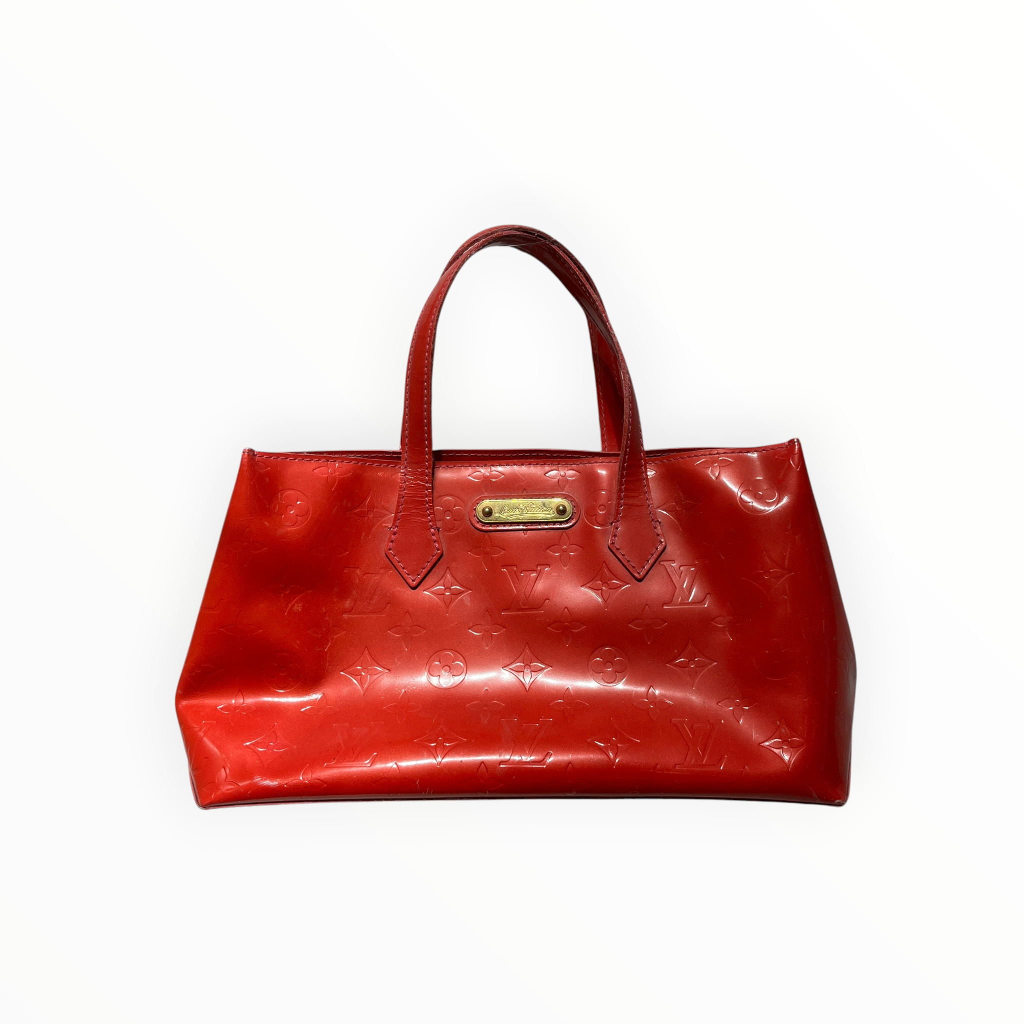 LOUIS VUITTON/Tote Bag/Leather/RED/mono vernis willshire pm view 1