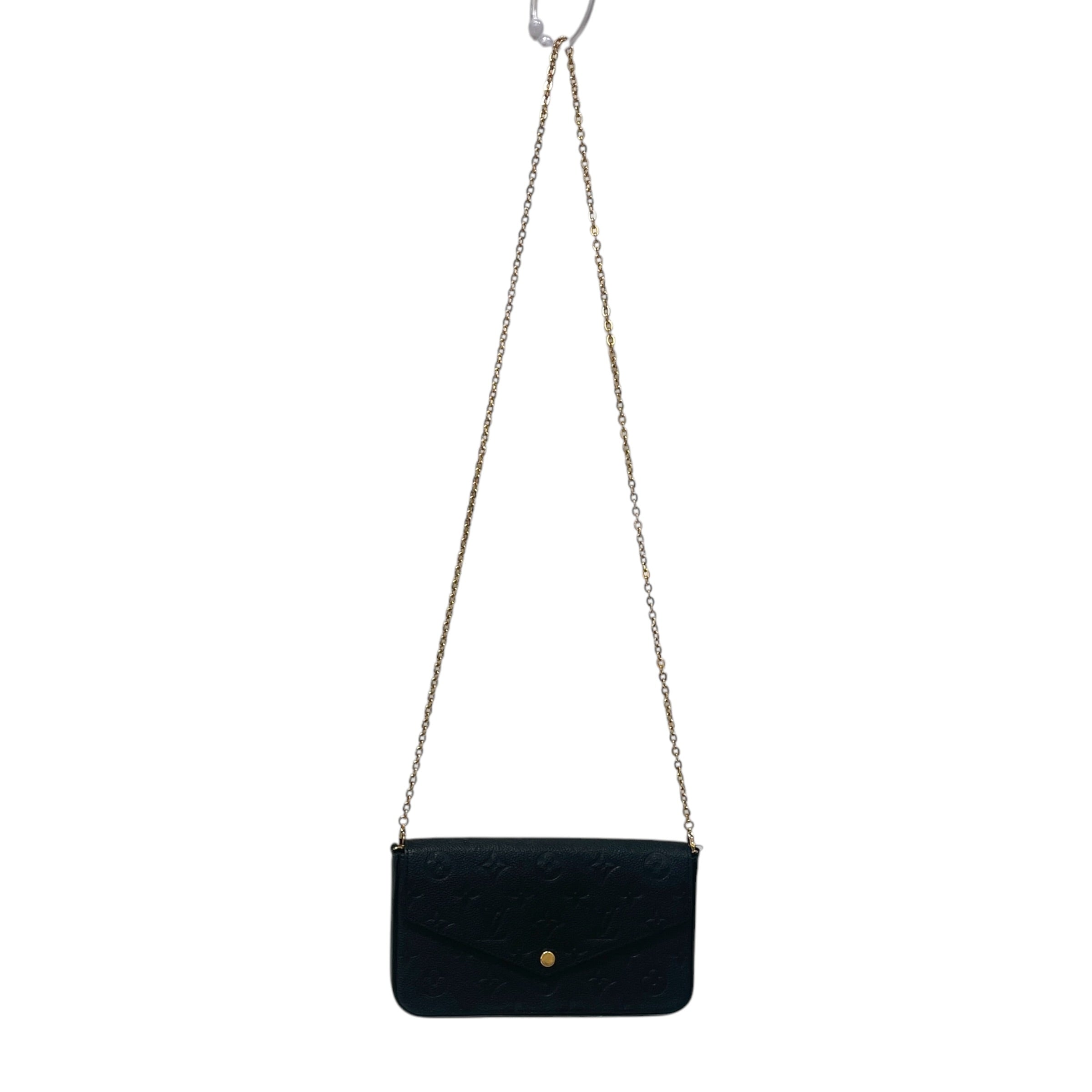 LOUIS VUITTON/Cross Body Bag/Monogram/Leather/BLK/Pochette Felicie Empriente view 1