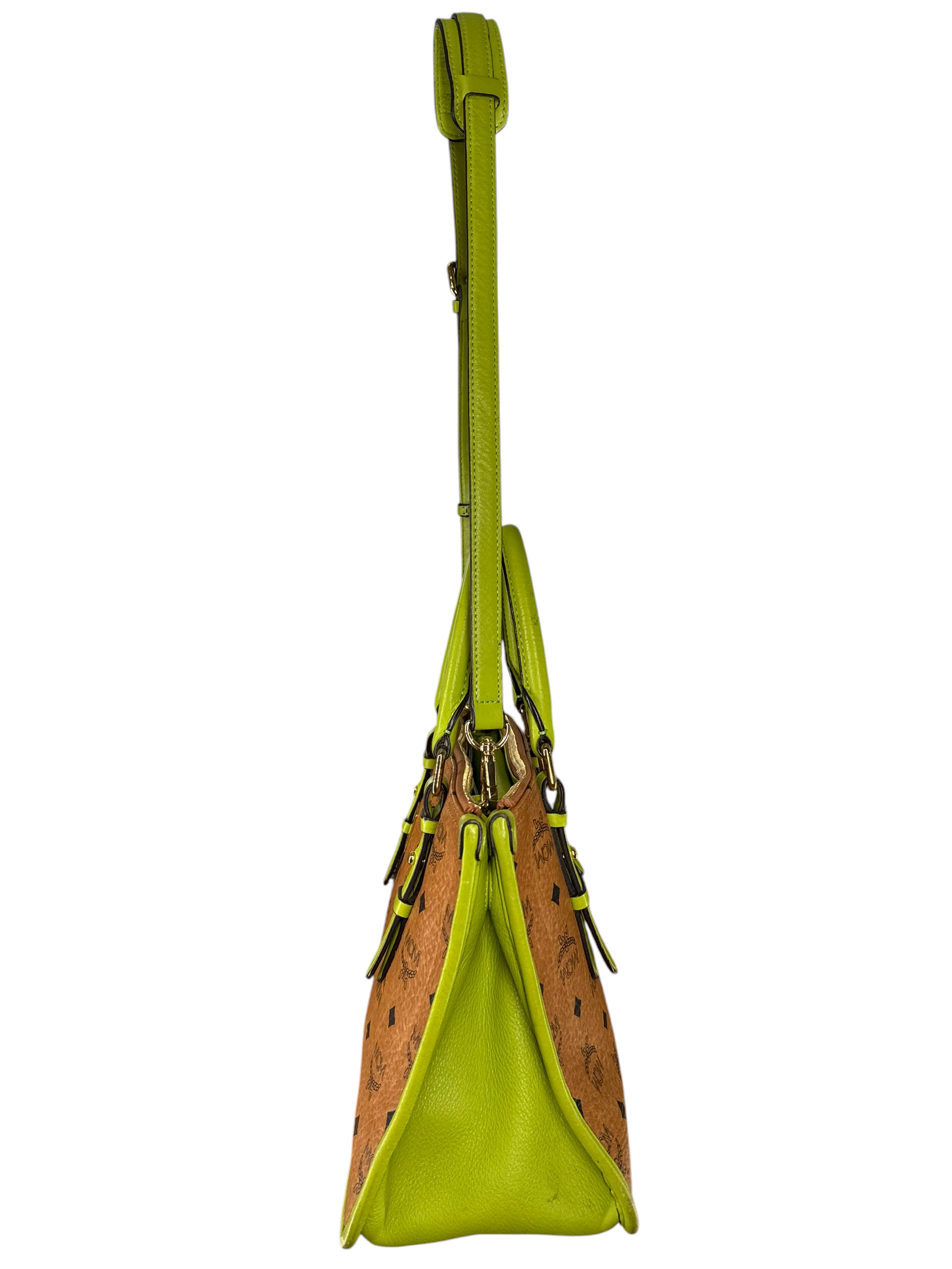 MCM/Bag/Monogram/Leather/BEG/SLIME GREEN MCM view 2