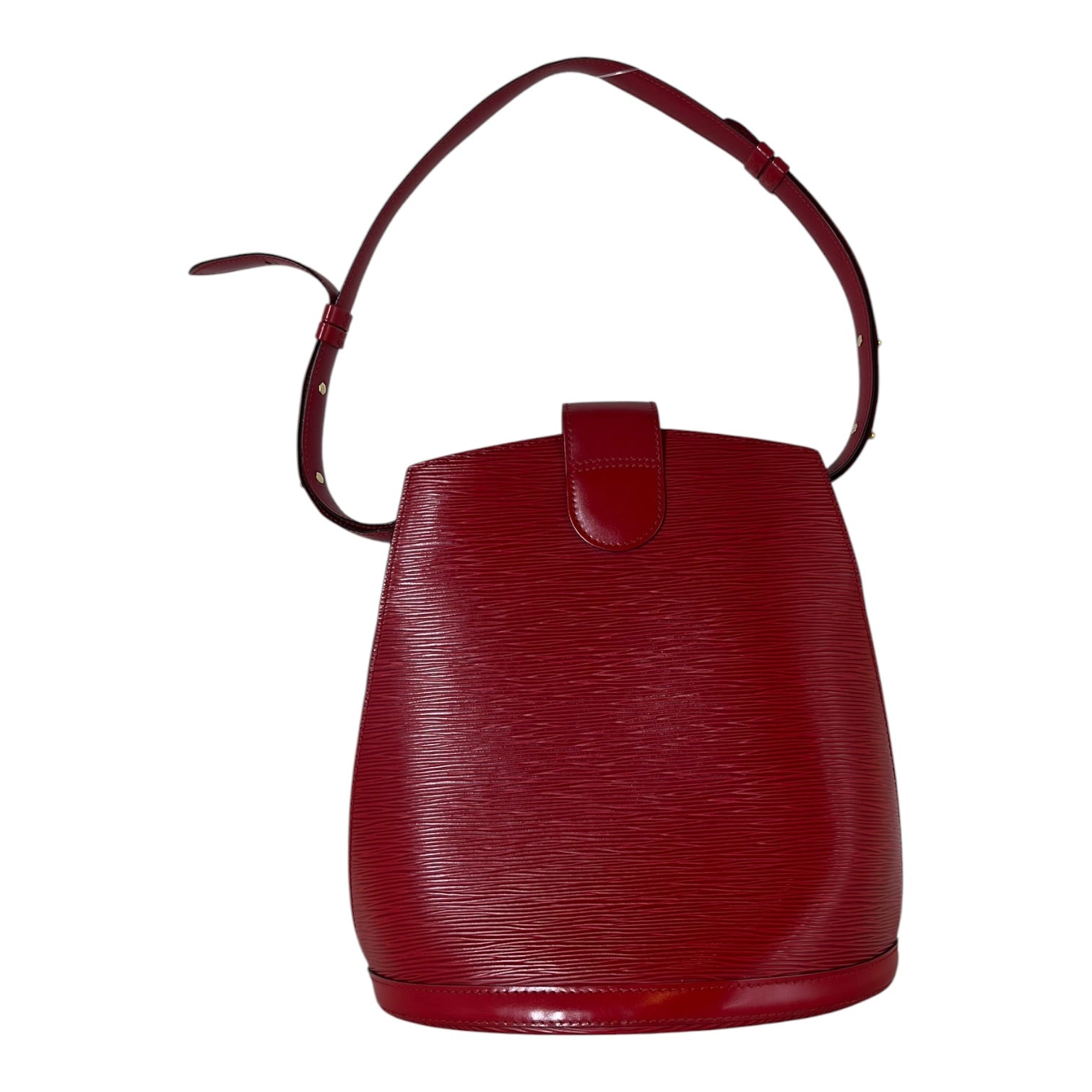 LOUIS VUITTON/Basket Bag/Leather/RED/GOLD TURN LOCK view 2