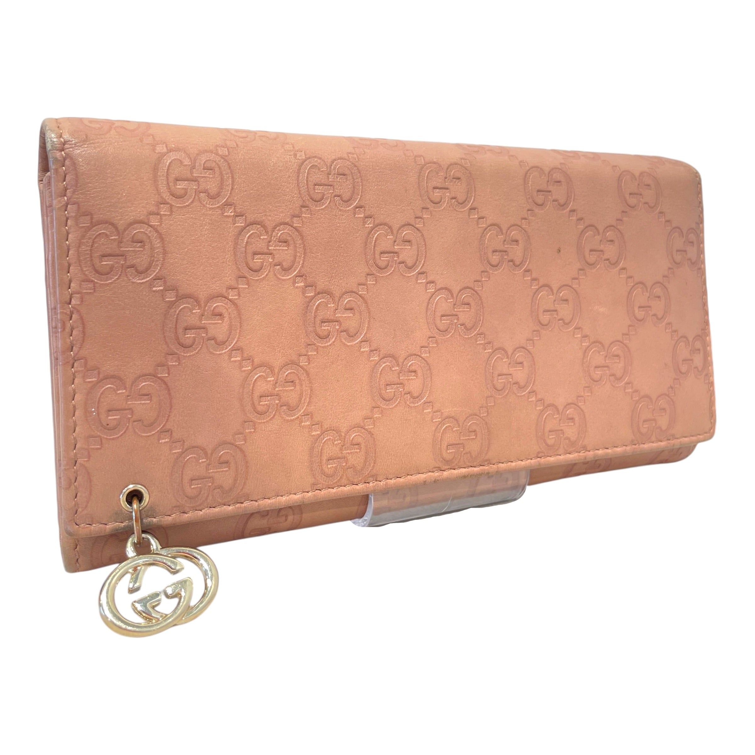GUCCI/Long Wallet/Monogram/Leather/PNK/L's/Marmot Chain Flap view 1