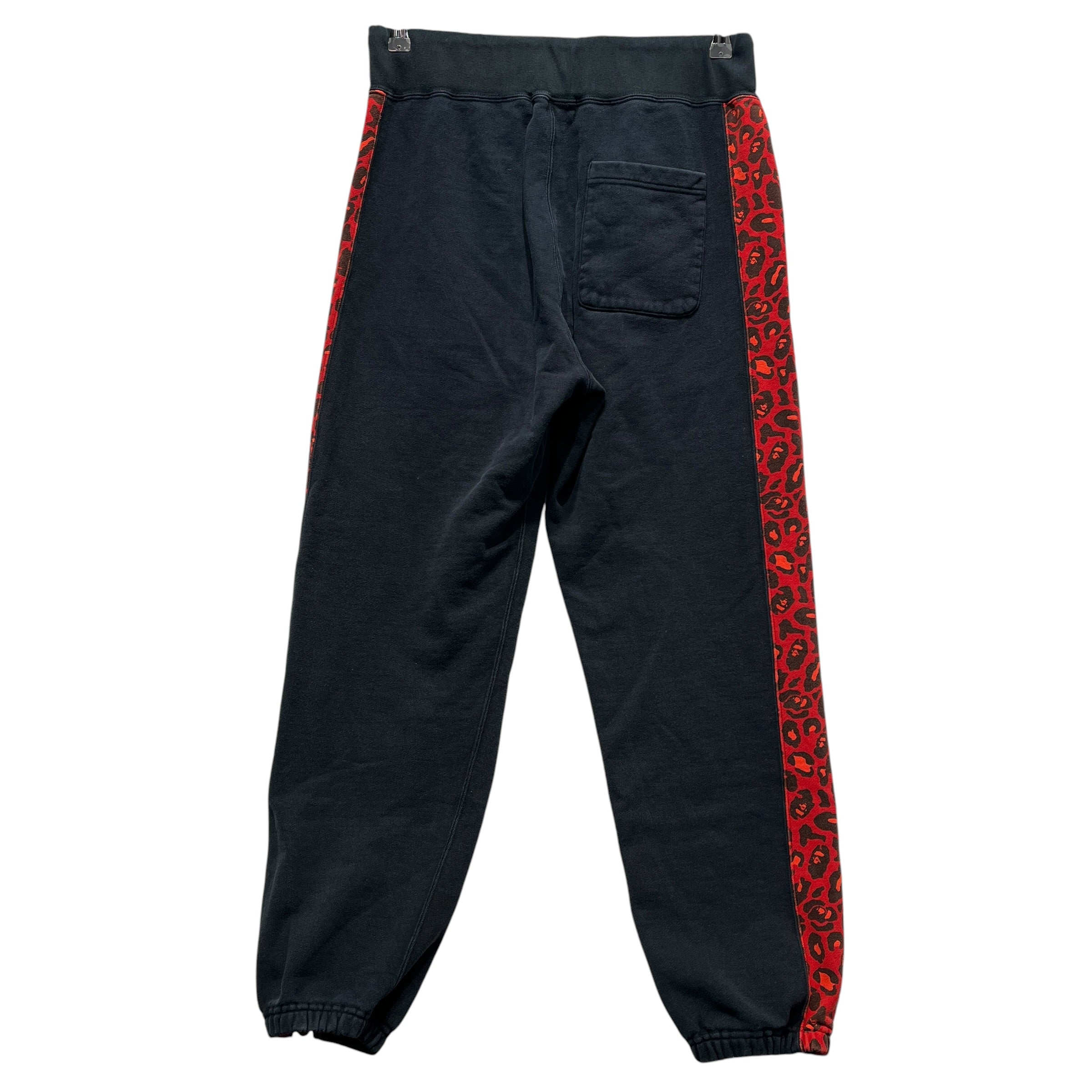 A BATHING APE/Pants/M/Cotton/BLK/Joggers/Camouflage/red camo stripe view 2