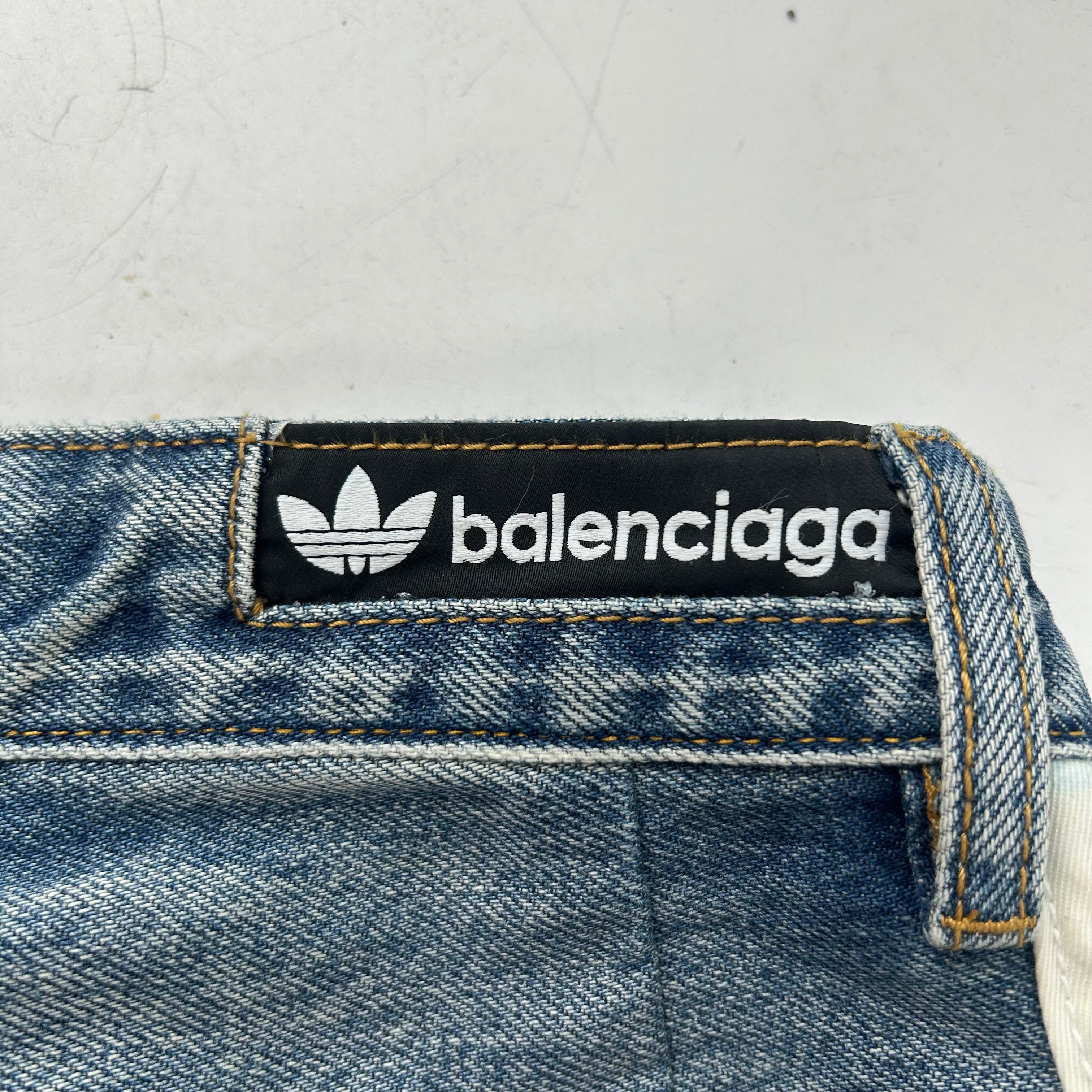 BALENCIAGA/adidas/Straight Pants/XS/Cotton/BLU/3 STRIPES view 5