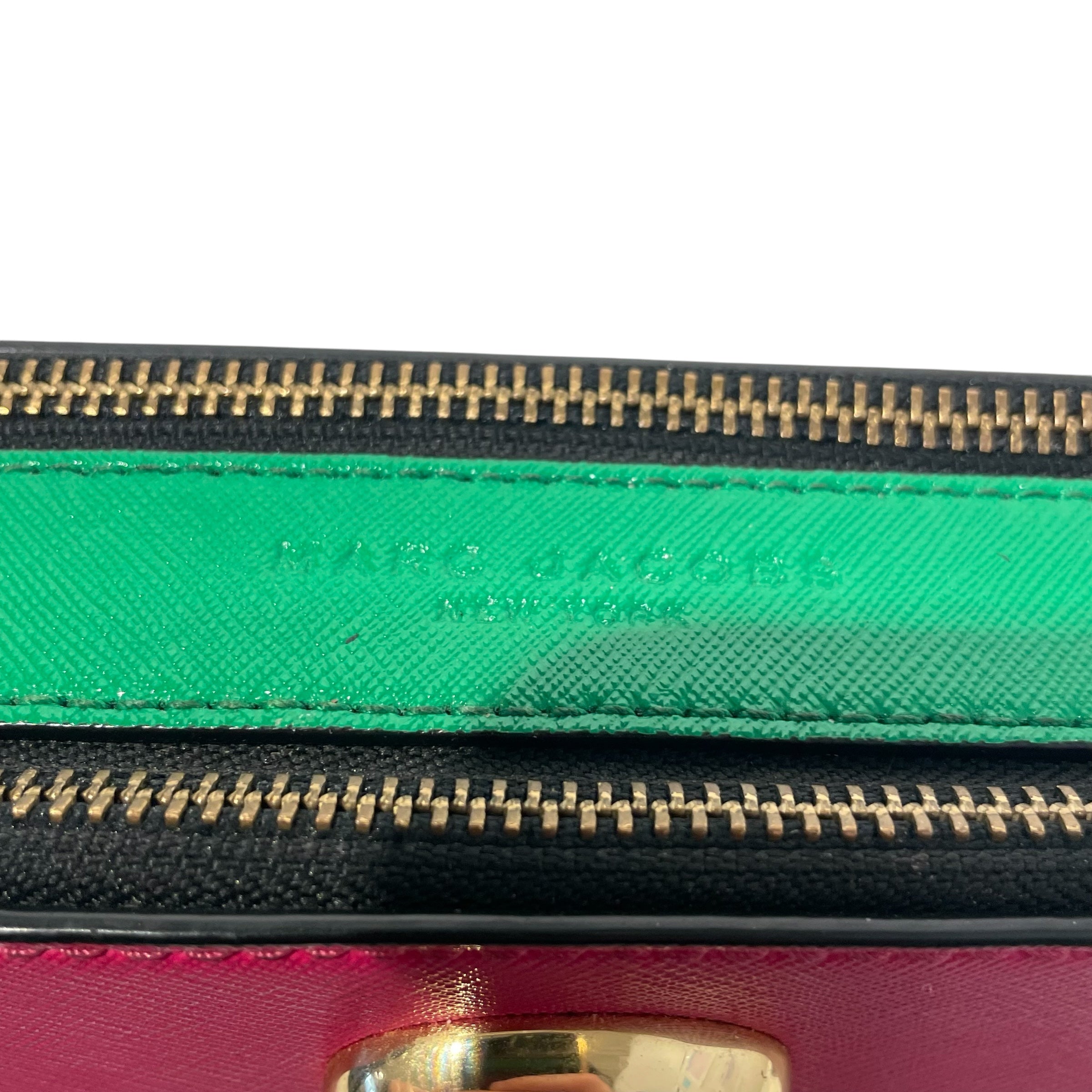 MARC BY MARC JACOBS/Cross Body Bag/Leather/PNK/hot pink / green camera bag view 6