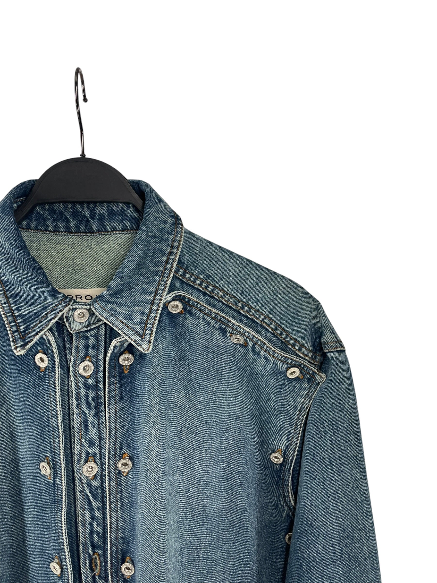 Y/PROJECT/Denim Jkt/L/Cotton/BLU/REMOVABLE FRONT DENIM SHIRT view 3