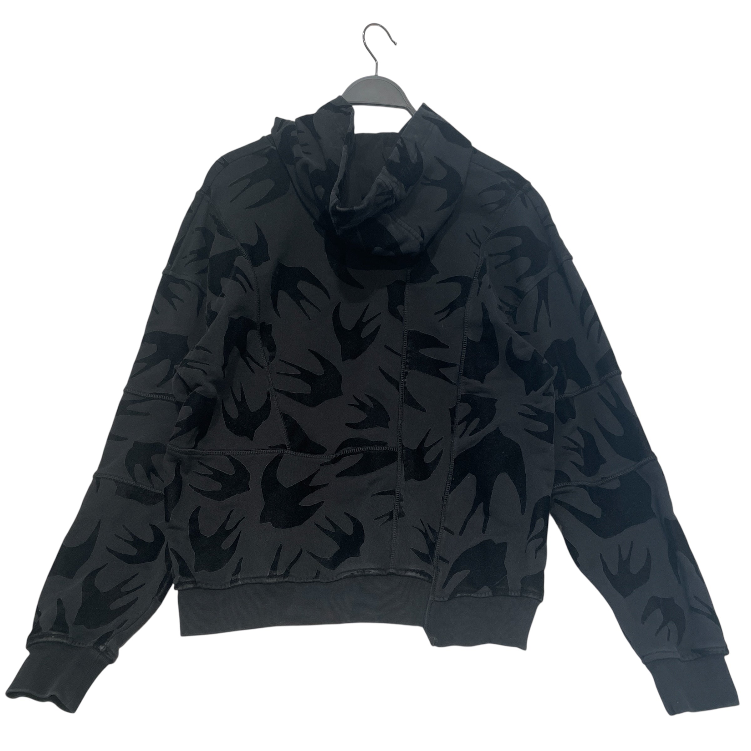 McQ Alexander McQueen/Hoodie/M/All Over Print/Cotton/BLK/Reconstructed Swallow Flock view 2