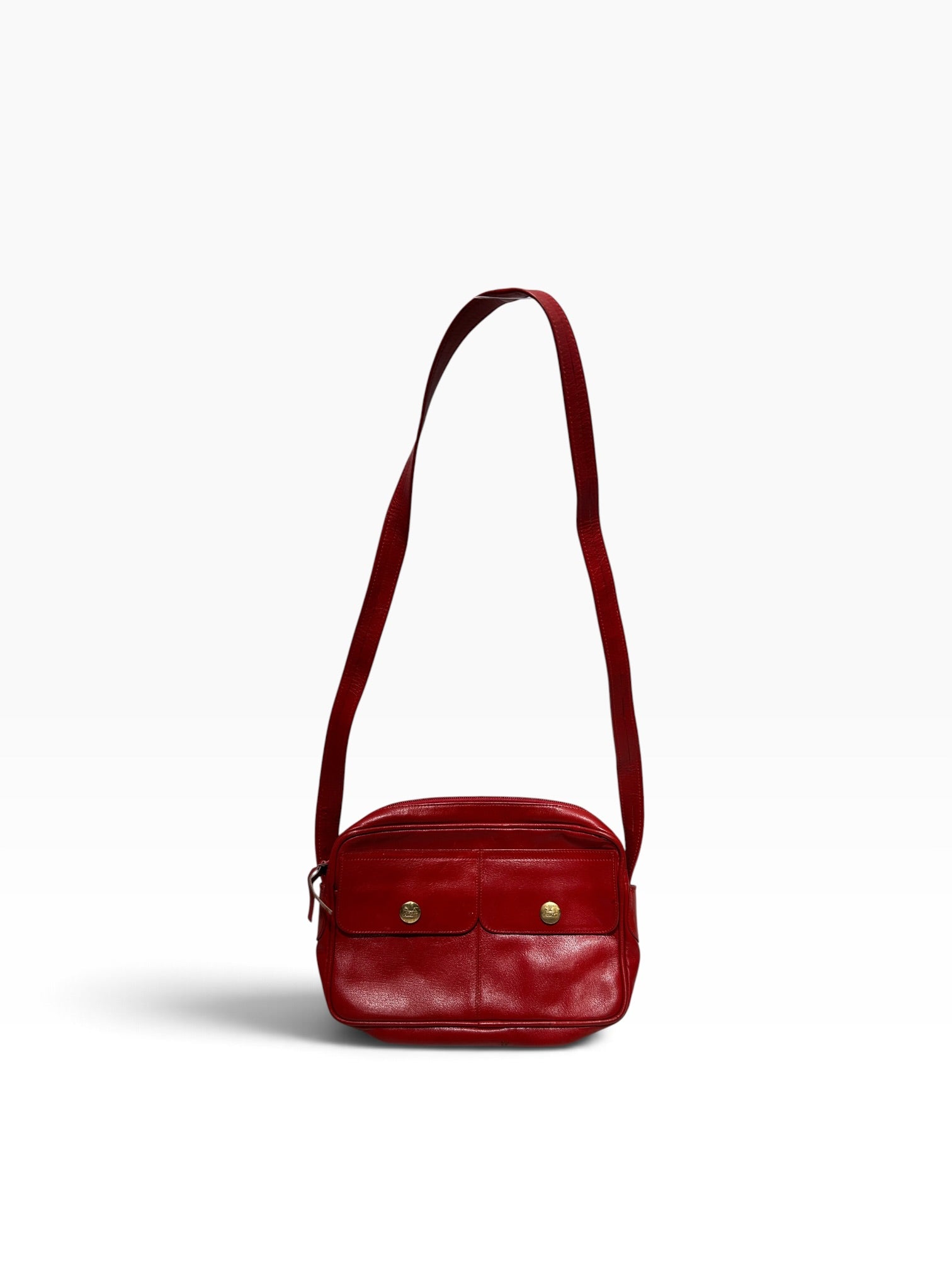CELINE/Cross Body Bag/Leather/VINTAGE DOUBLE FLAP view 1