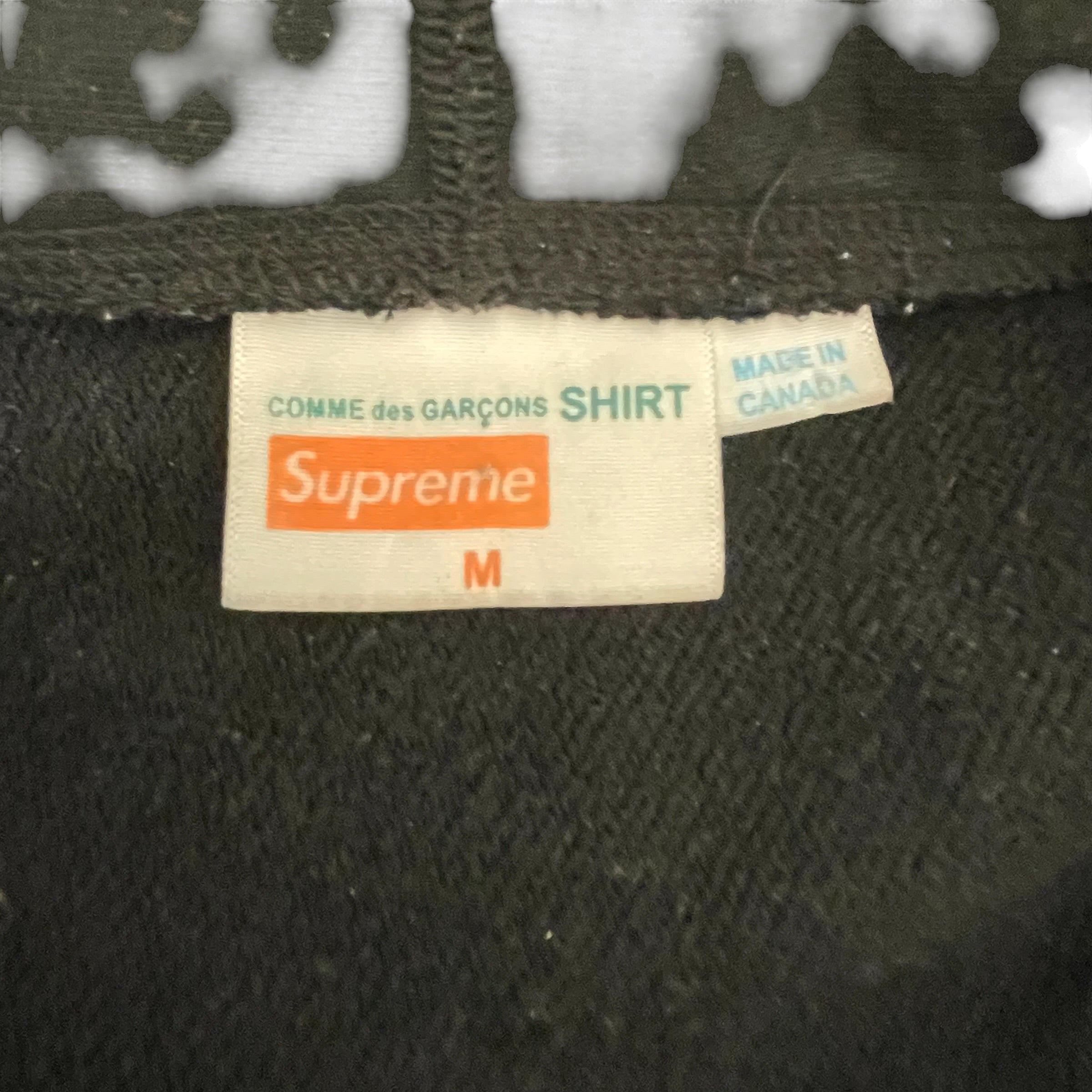 Supreme/COMME des GARCONS SHIRT/Hoodie/M/Graphic/Cotton/BLK/CDG SHIRT BOX LOGO view 3