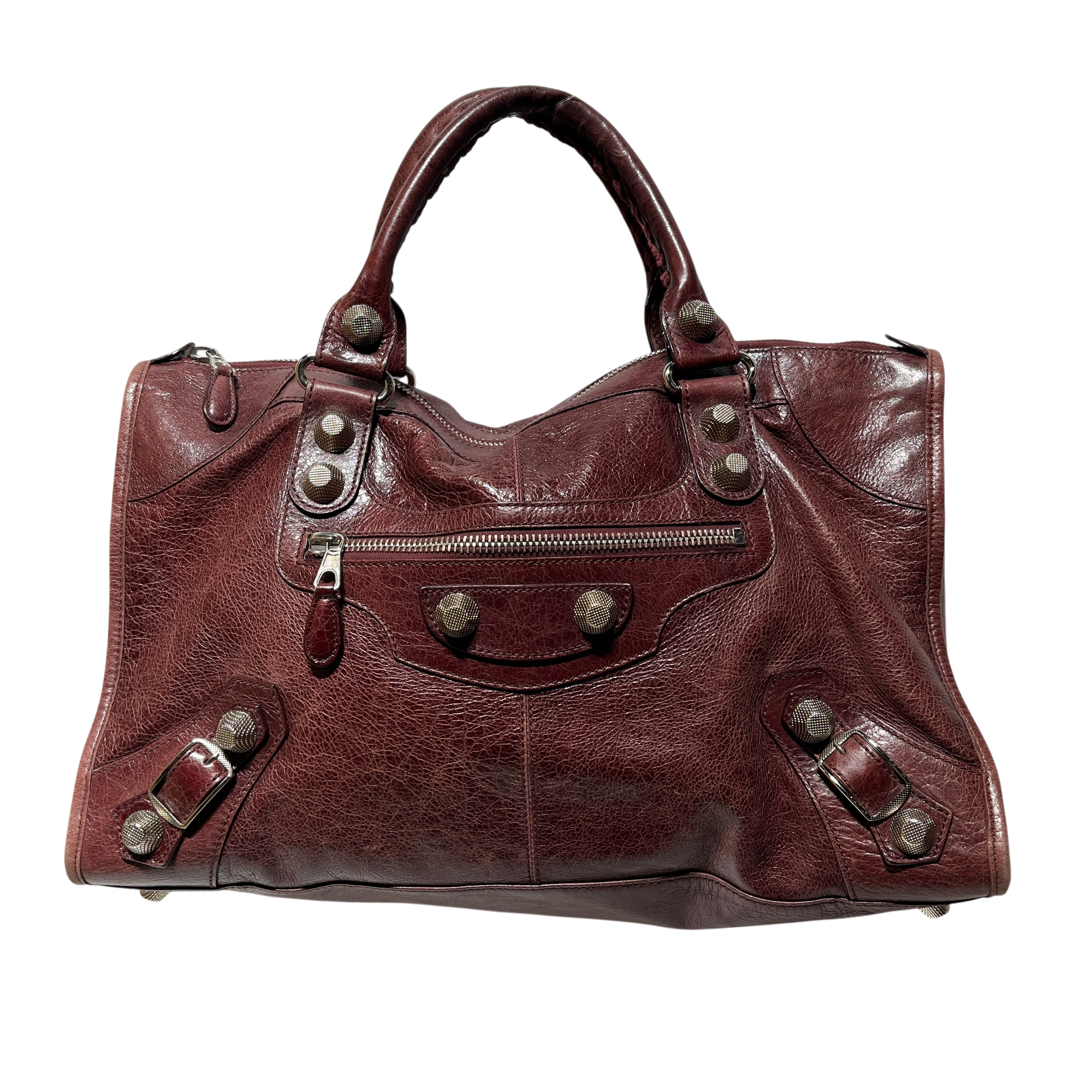 BALENCIAGA/Hand Bag/Lambskin/RED/work city bag view 1