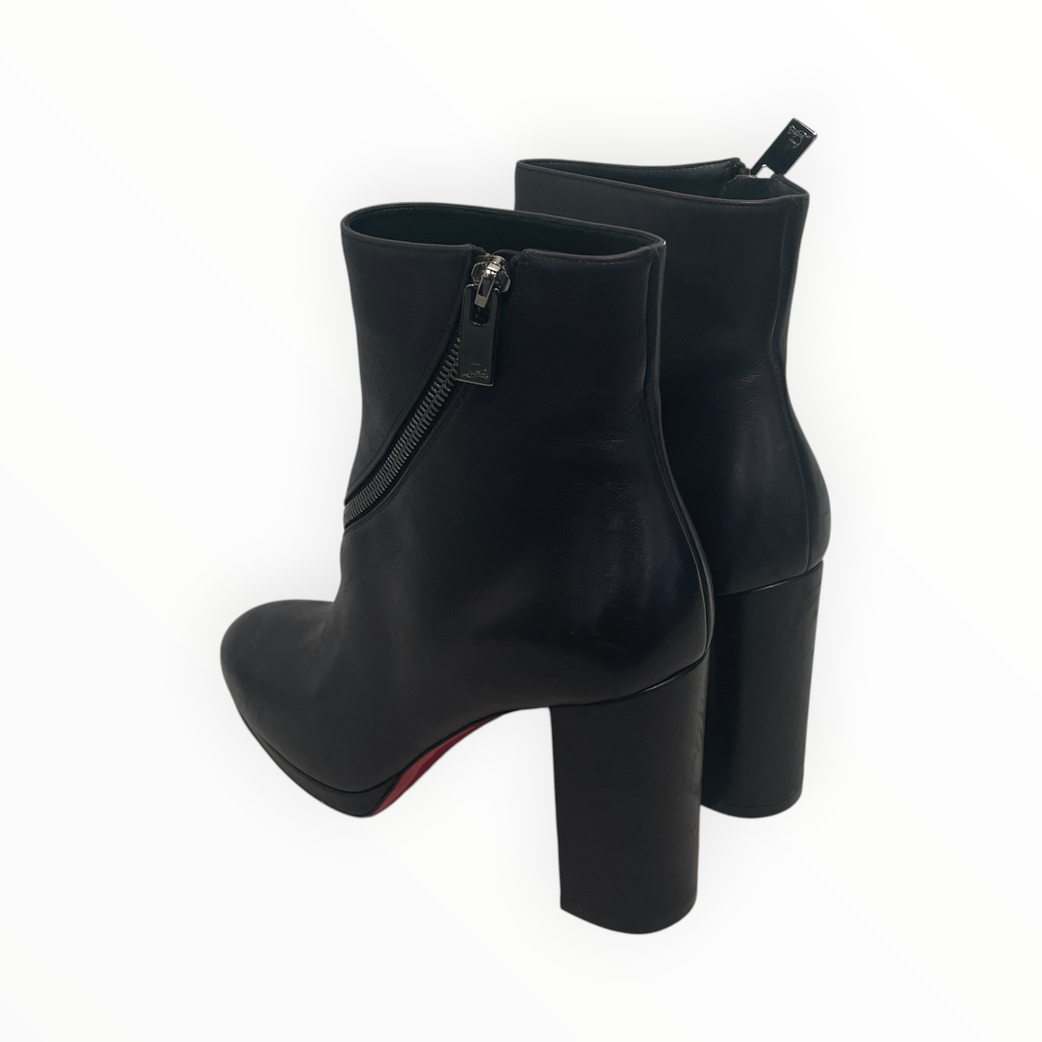 Christian Louboutin/Heels/EU 38/Leather/BLK/boots view 2