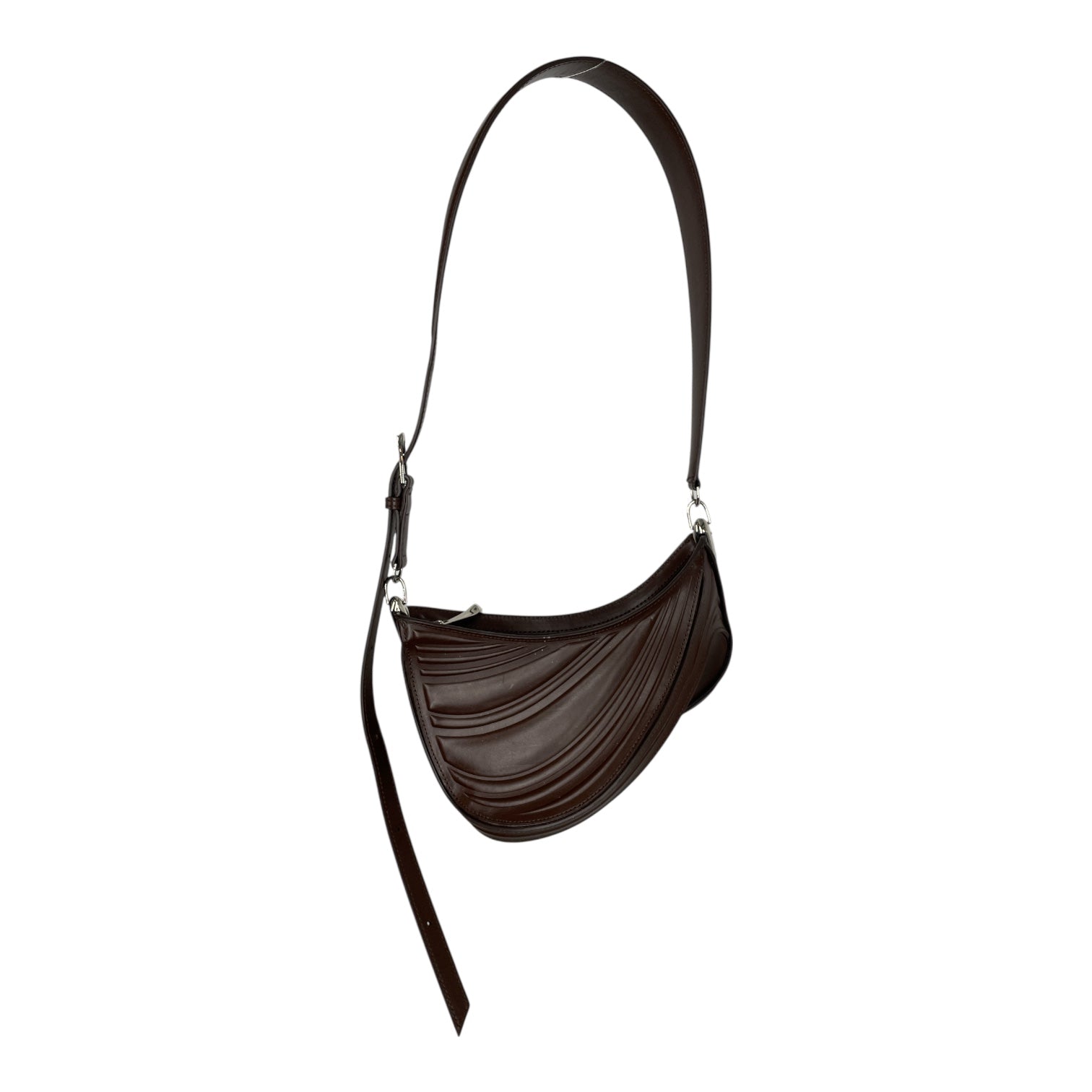 MUGLER/Hand Bag/Leather/BRW/small spiral curve 01 bag view 2
