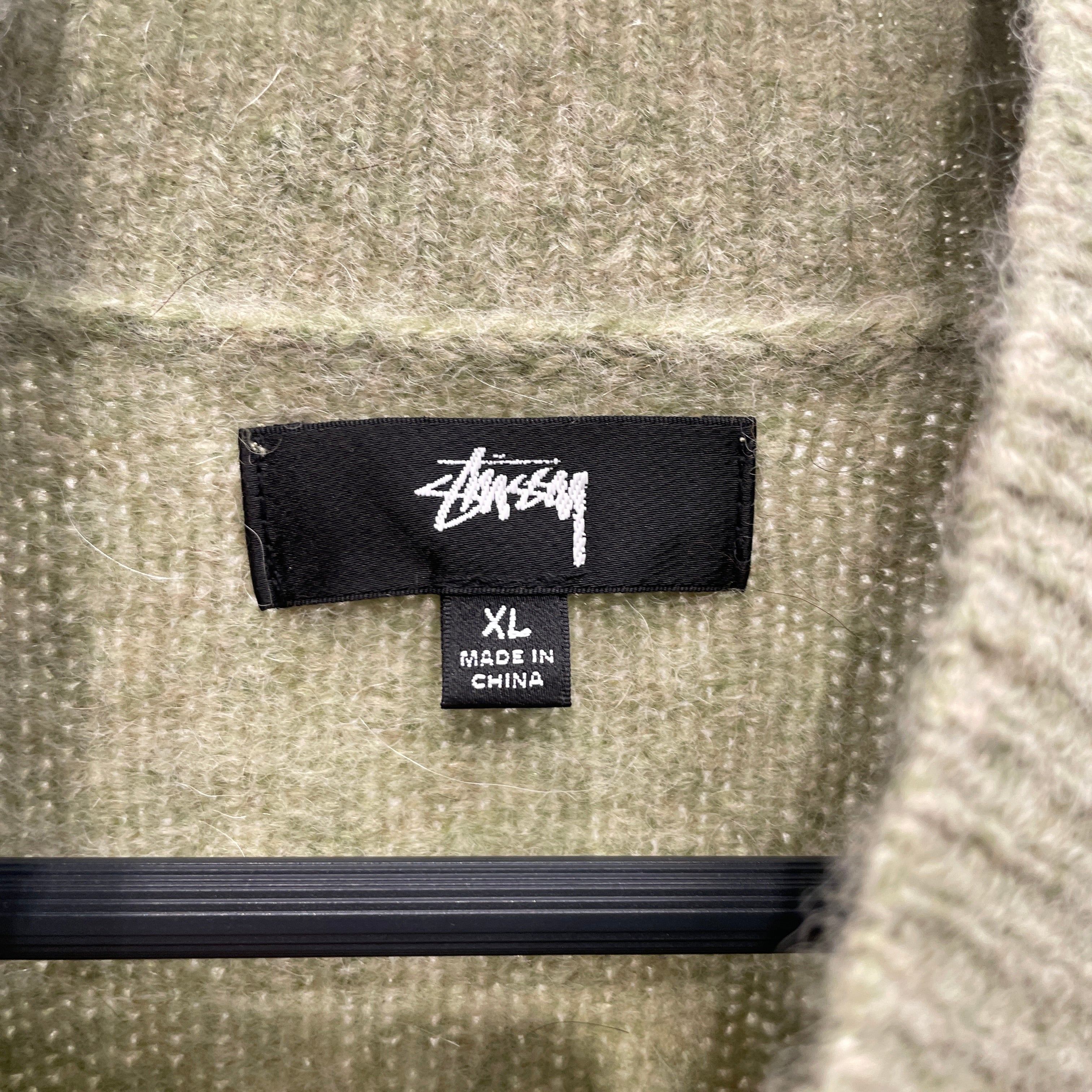 STUSSY/Sweater/XL/Nylon/GRN/FRONT ZIPPER MATCHA GRN view 3