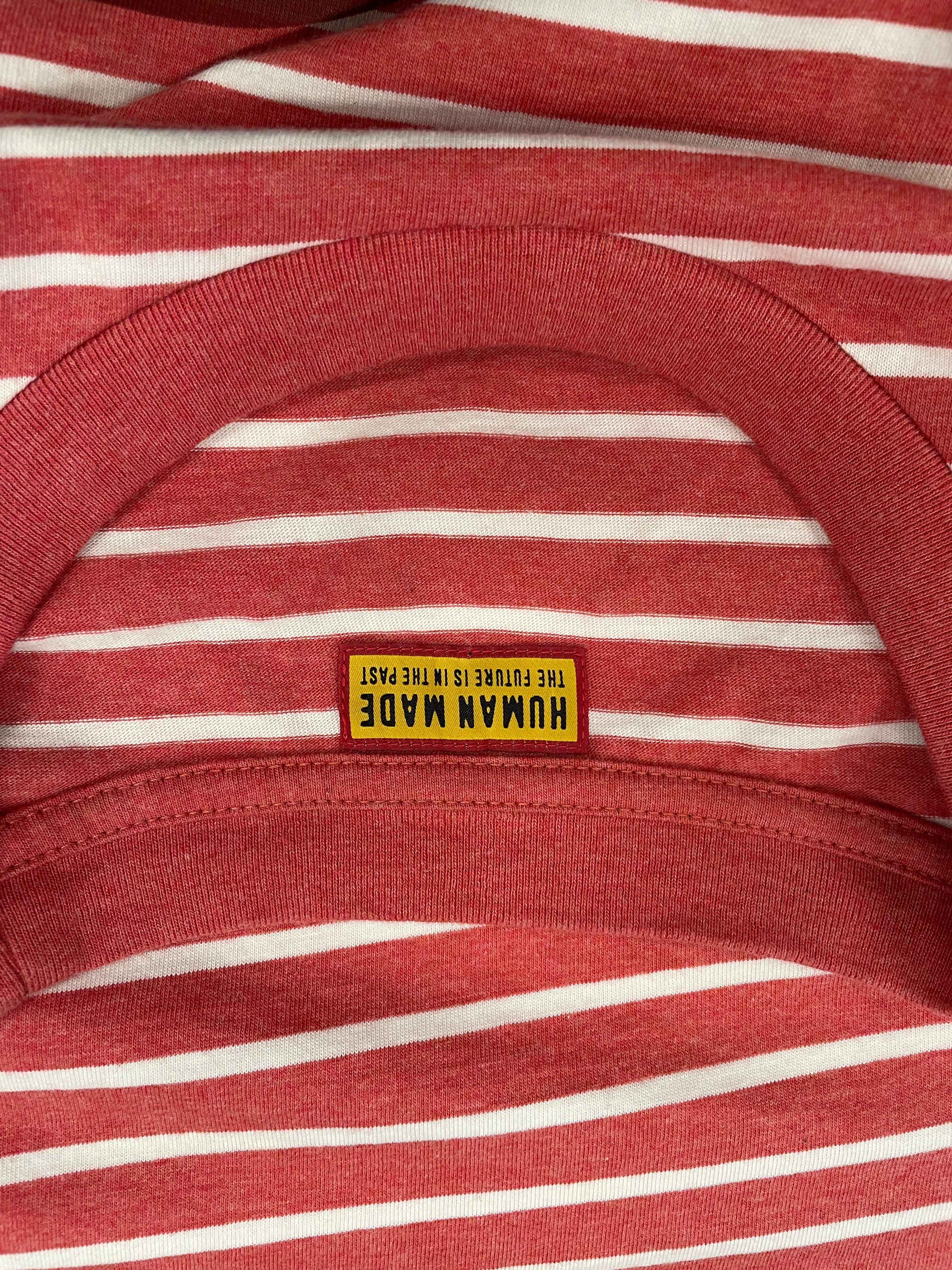 HUMAN MADE/T-Shirt/L/Cotton/ORN/Stripe/HUMAN MADE HEART/WHITE STRIPES view 3