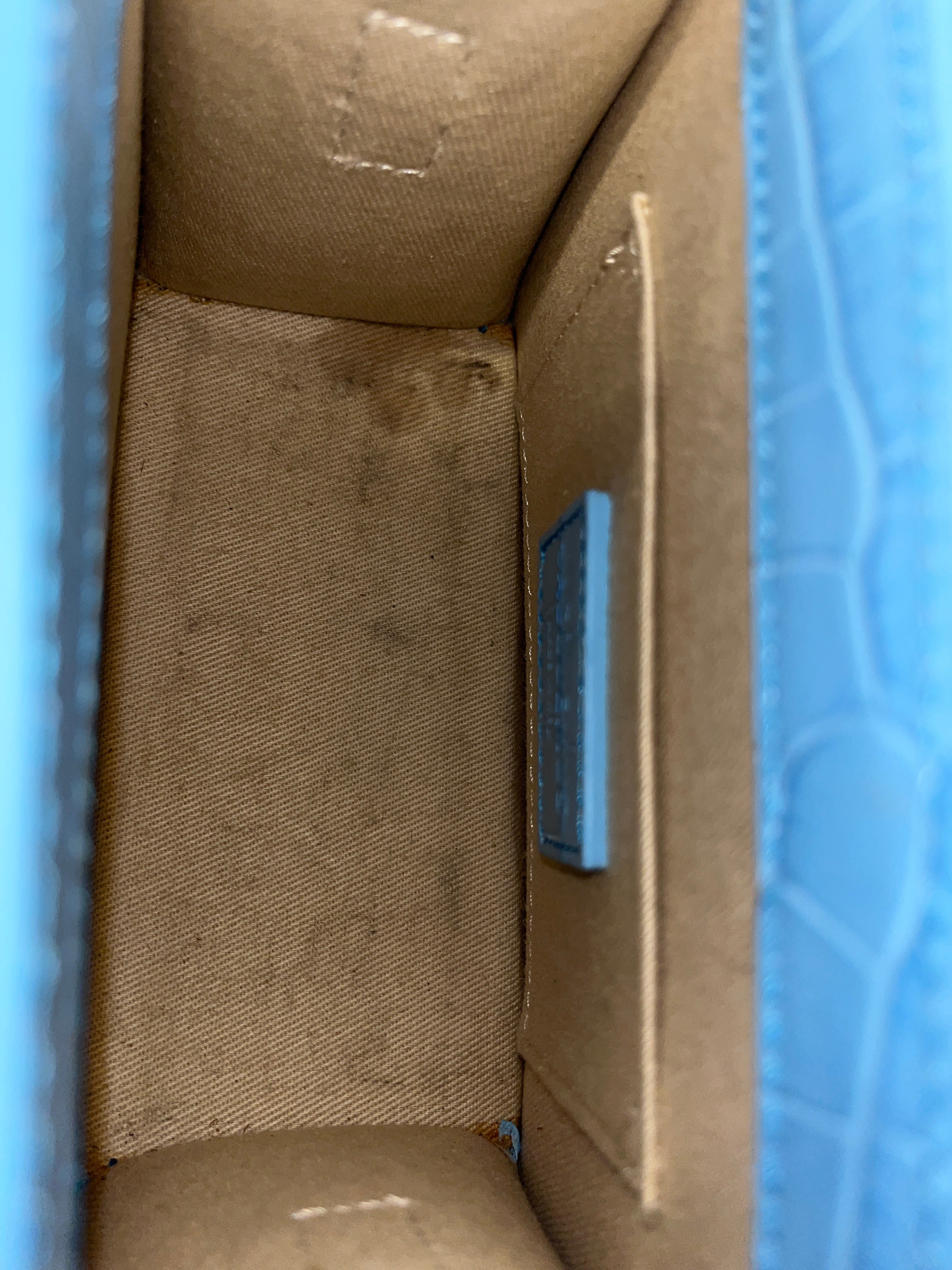 JACQUEMUS/Hand Bag/Leather/BLU/Le Chiquito CrocEmbossed view 12