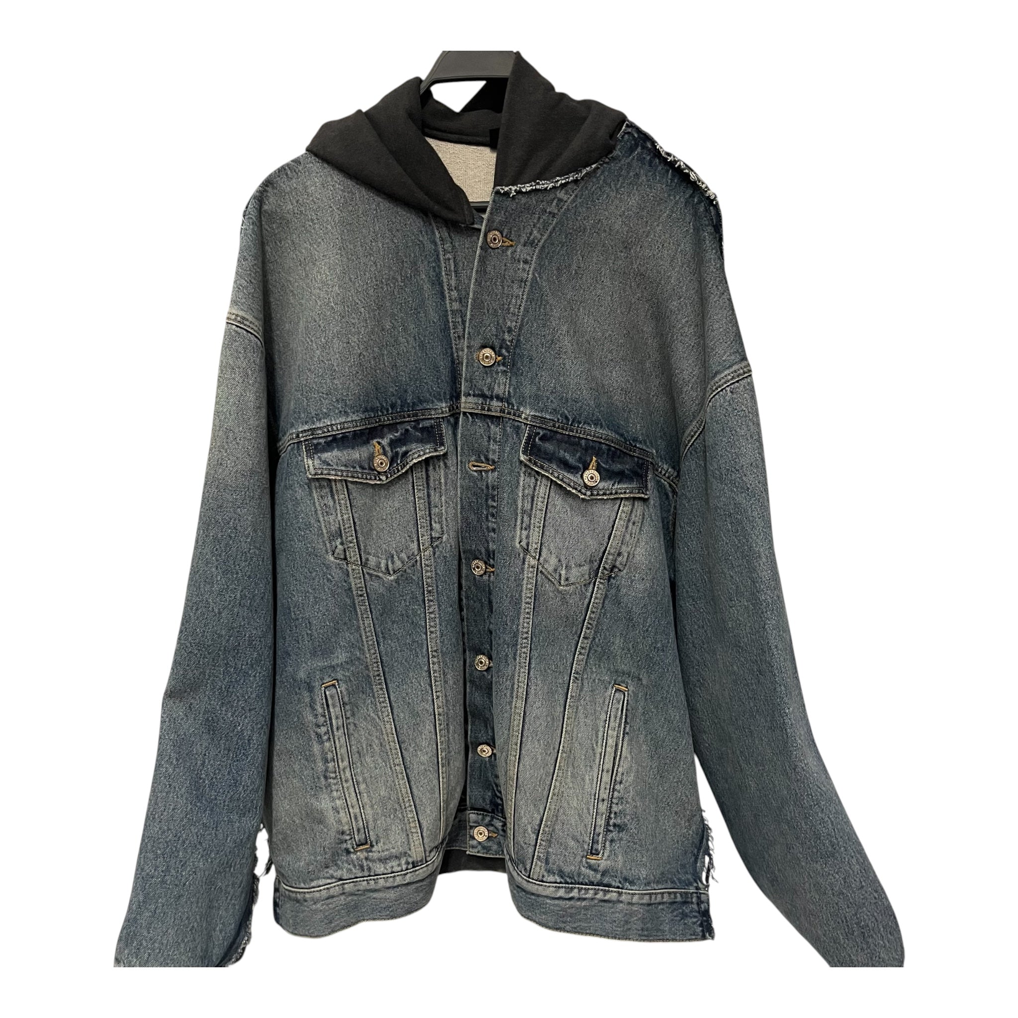 BALENCIAGA/Denim Jkt/3/Cotton/BLU/paris hybrid view 1