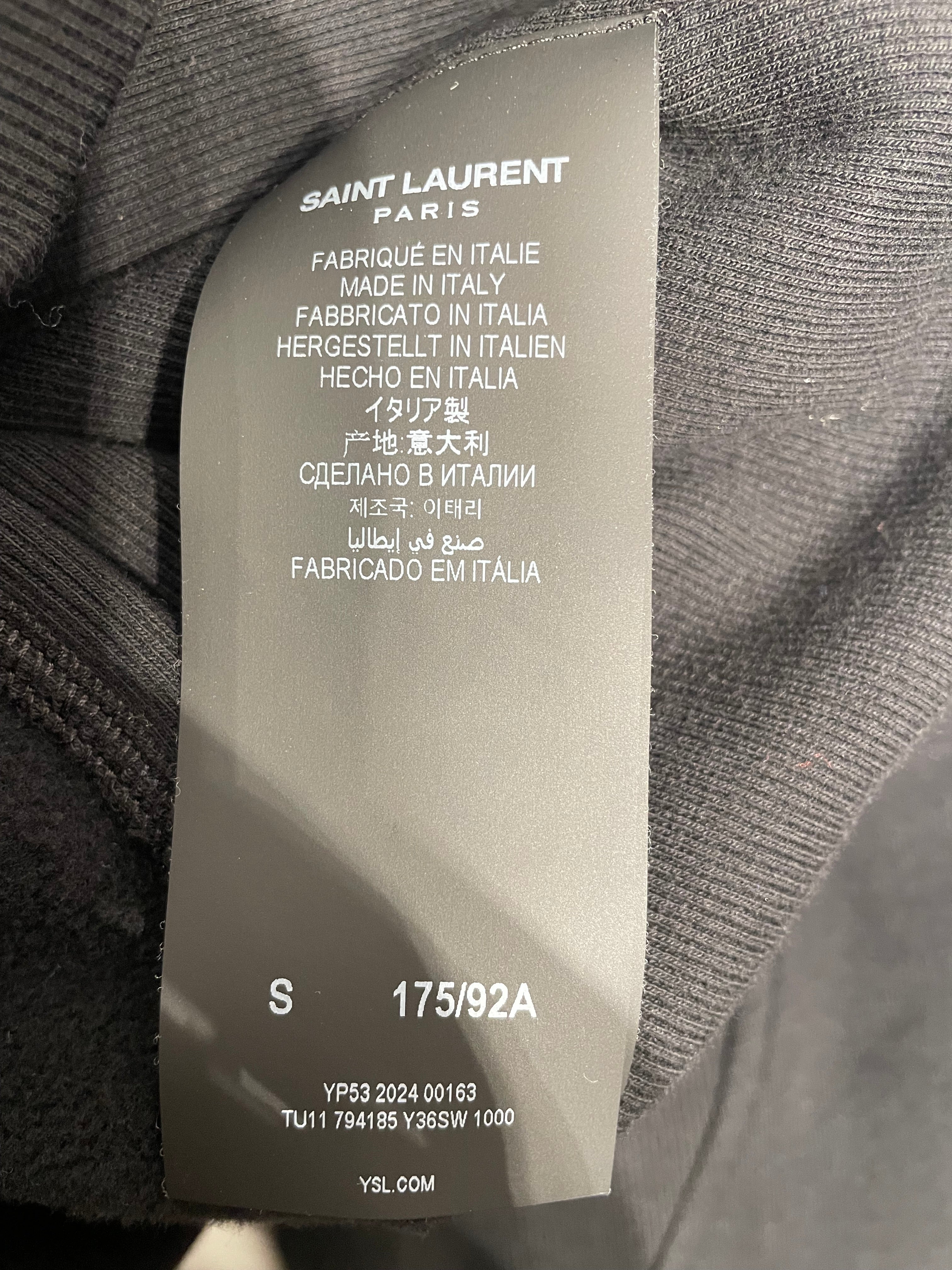 SAINT LAURENT/Tops/M/Cotton/BLK/1/4 zip view 4