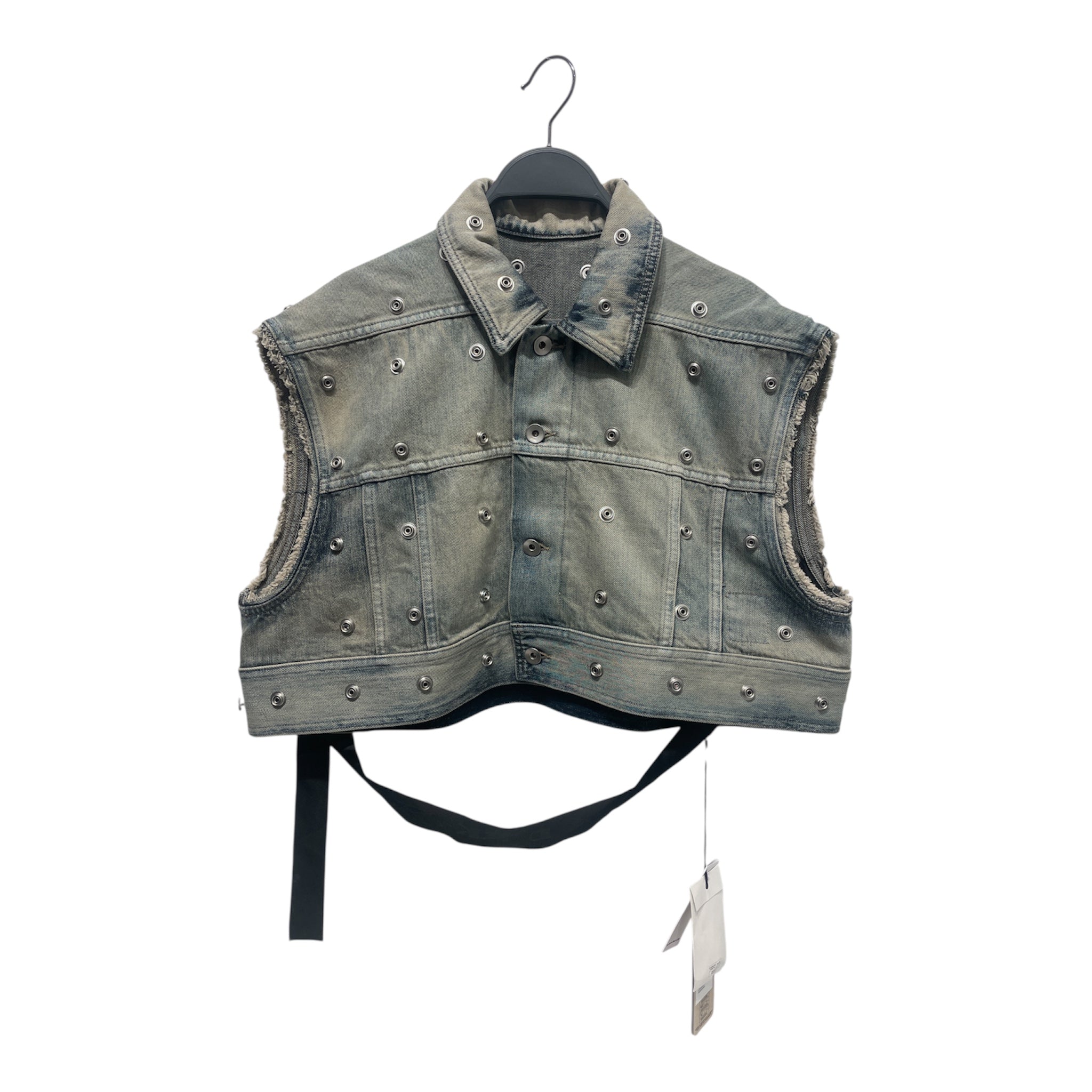 RICK OWENS DRKSHDW/Vest/XS/Cotton/BLU/BUTTON SNAPS/#DS01D1710 view 1