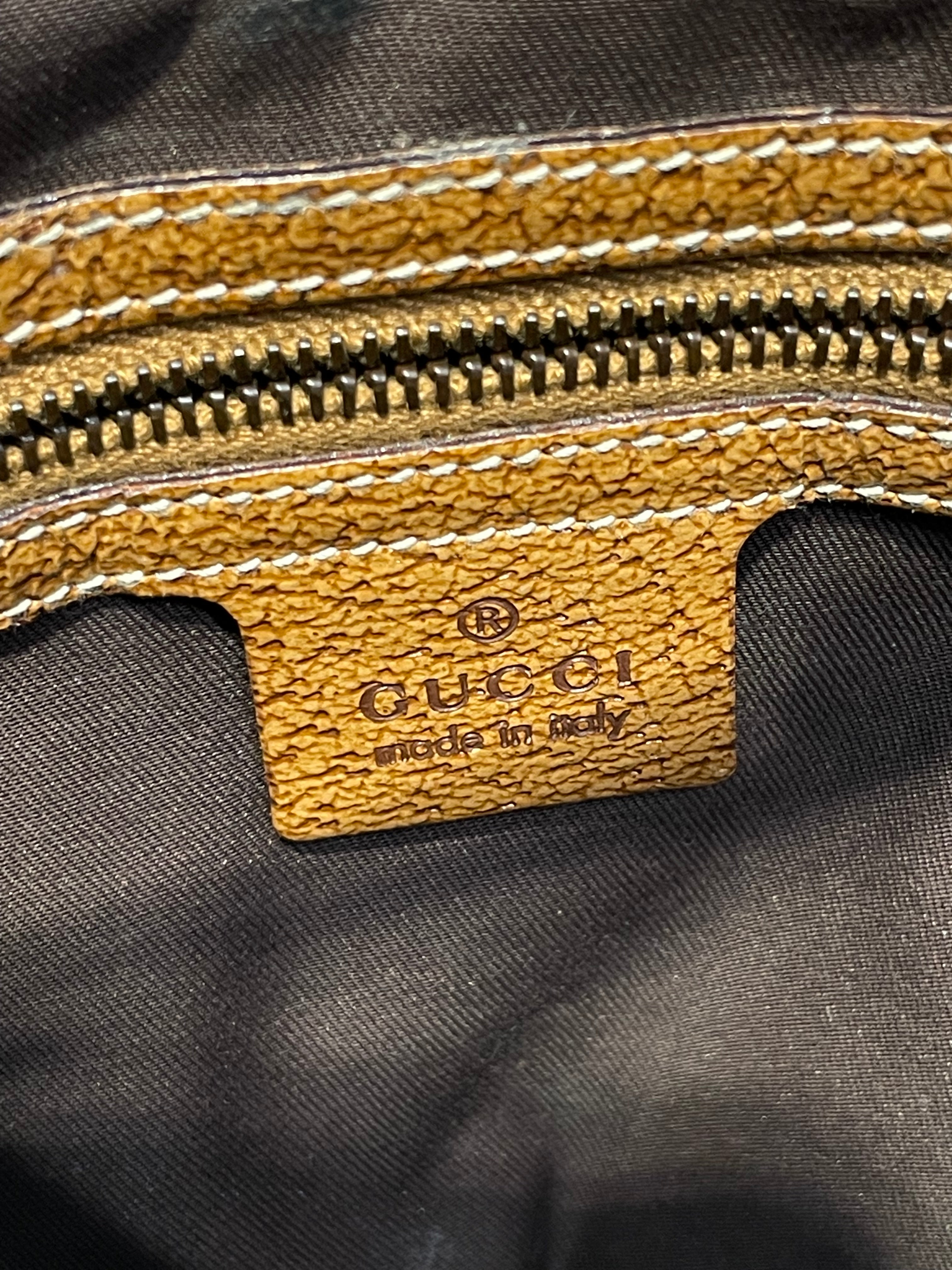 GUCCI/Hand Bag/Monogram/BEG/JACKIE vintage hobo 1961 view 4