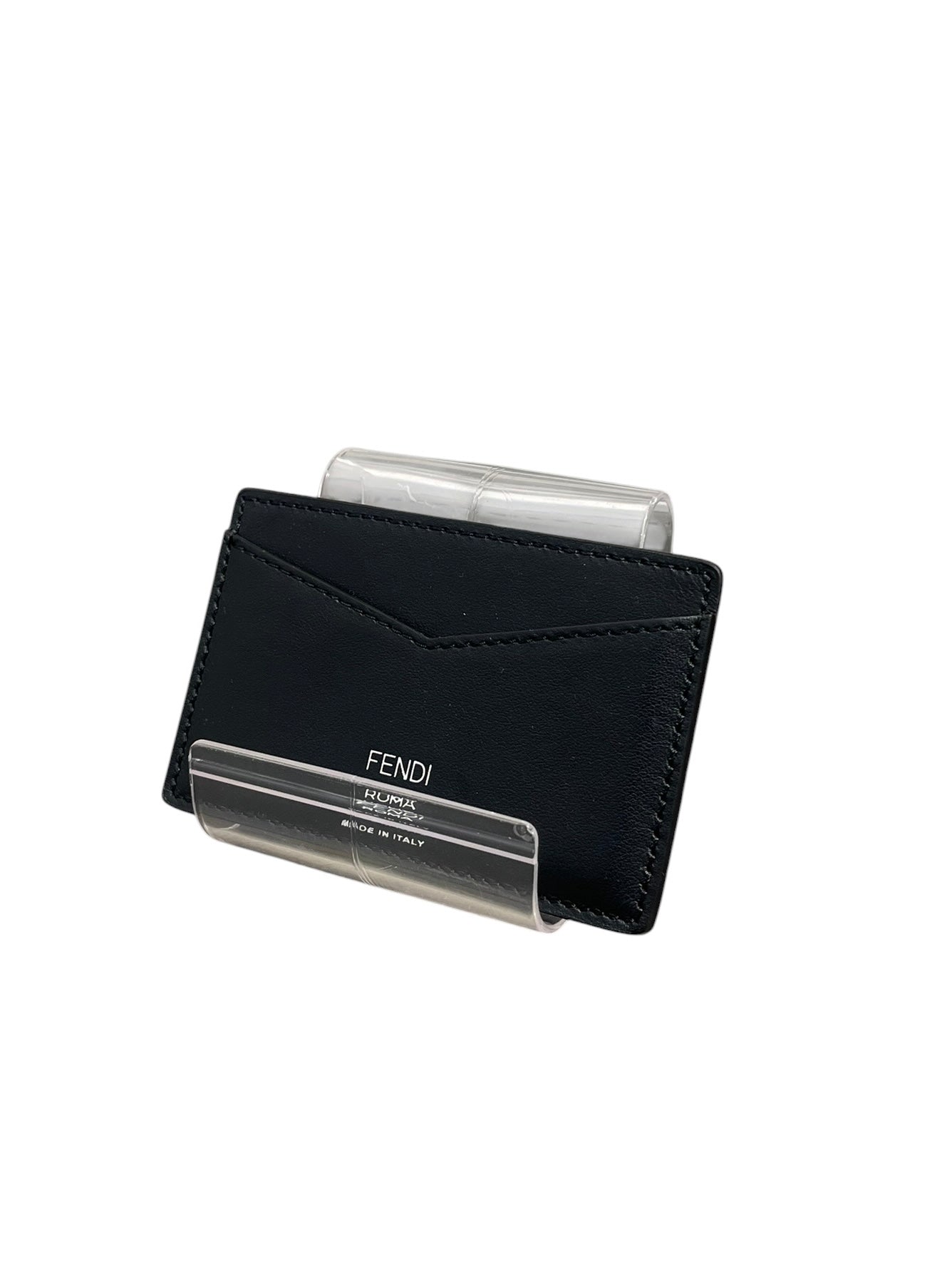 FENDI/Wallet/Monogram/Leather/BRW/ff logo 1 slot view 1
